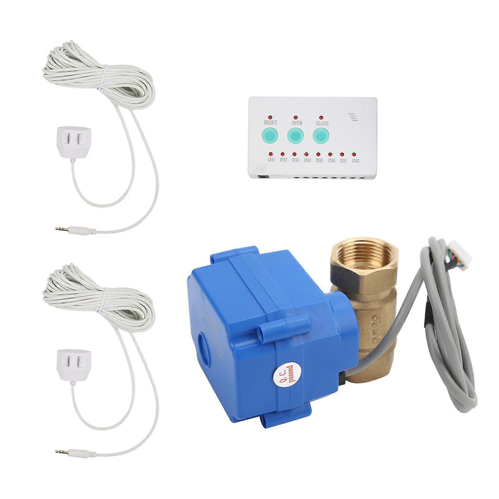 DualWay DN20 Messing-Kugelhahn-Wasserleckage-Alarm-Sensor-Set