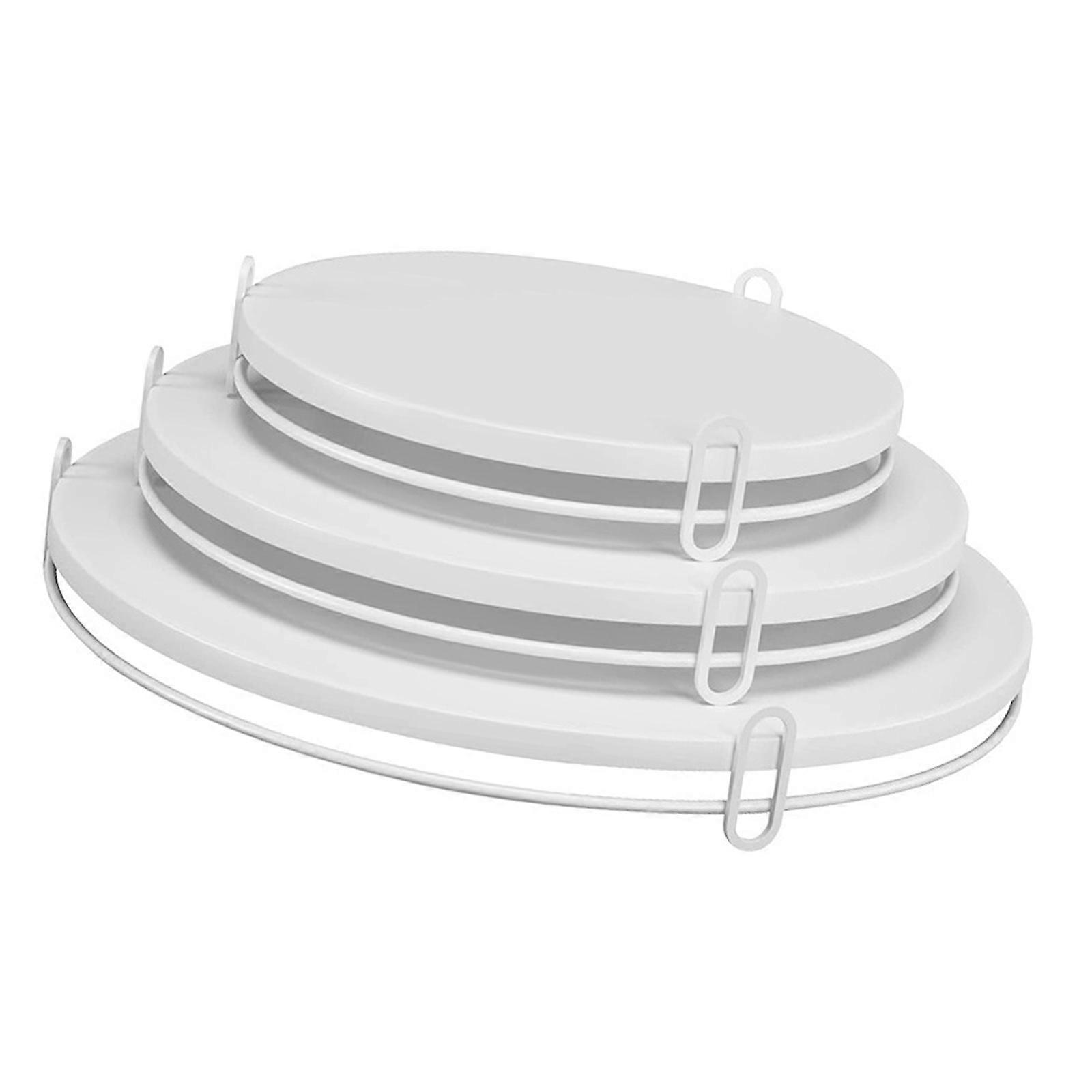 Rustproof Elegant Dessert Serving Stands Decorative Cakes Platters Set 3 Layer for Wedding Party Table Decors  White