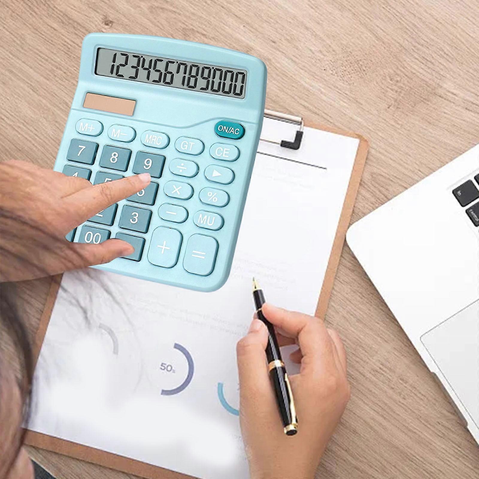 12 Bit Solar 837 Calculator Large Screen Power Supply Student Color Office Desktop Computer Multi Color School Office Supplies