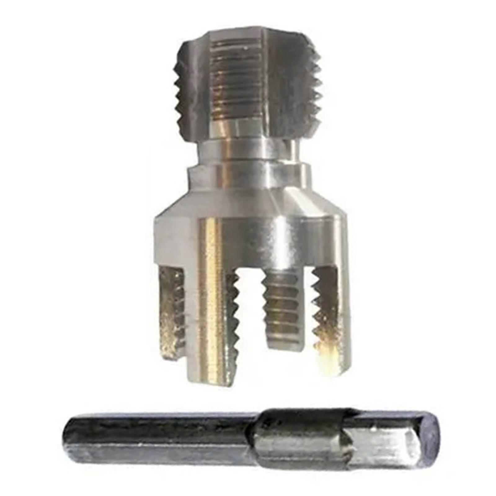 Heavy Duty Pipe Threading Cutter Tool Double Function Design Carbon Steel Hexagonal Shank Fit 1/2" 3/4" Plumbing Systems Multicolor