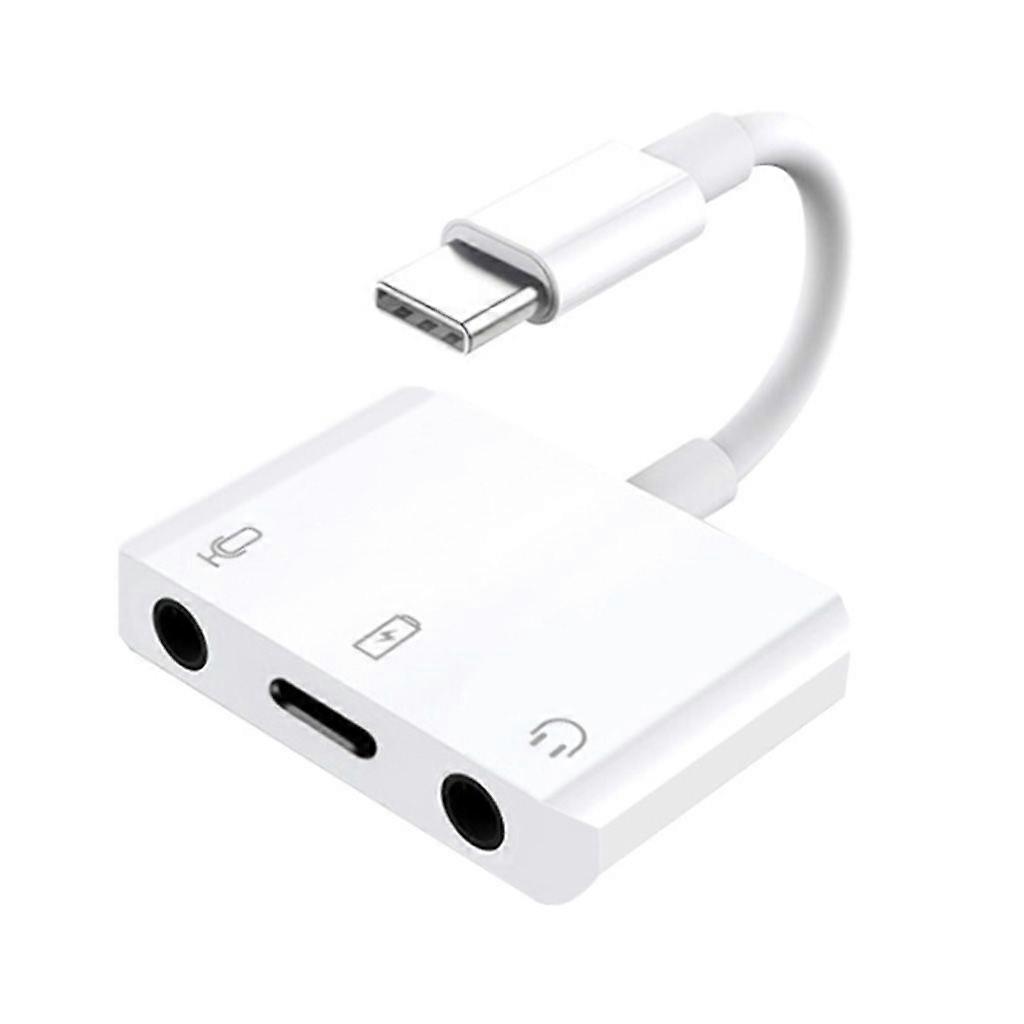 Typ-C Ljudkort Omvandlare USB-C Till 3,5 Mm Ljuduttag Adapter För Datortelefon Live Broadcast Ljudkort