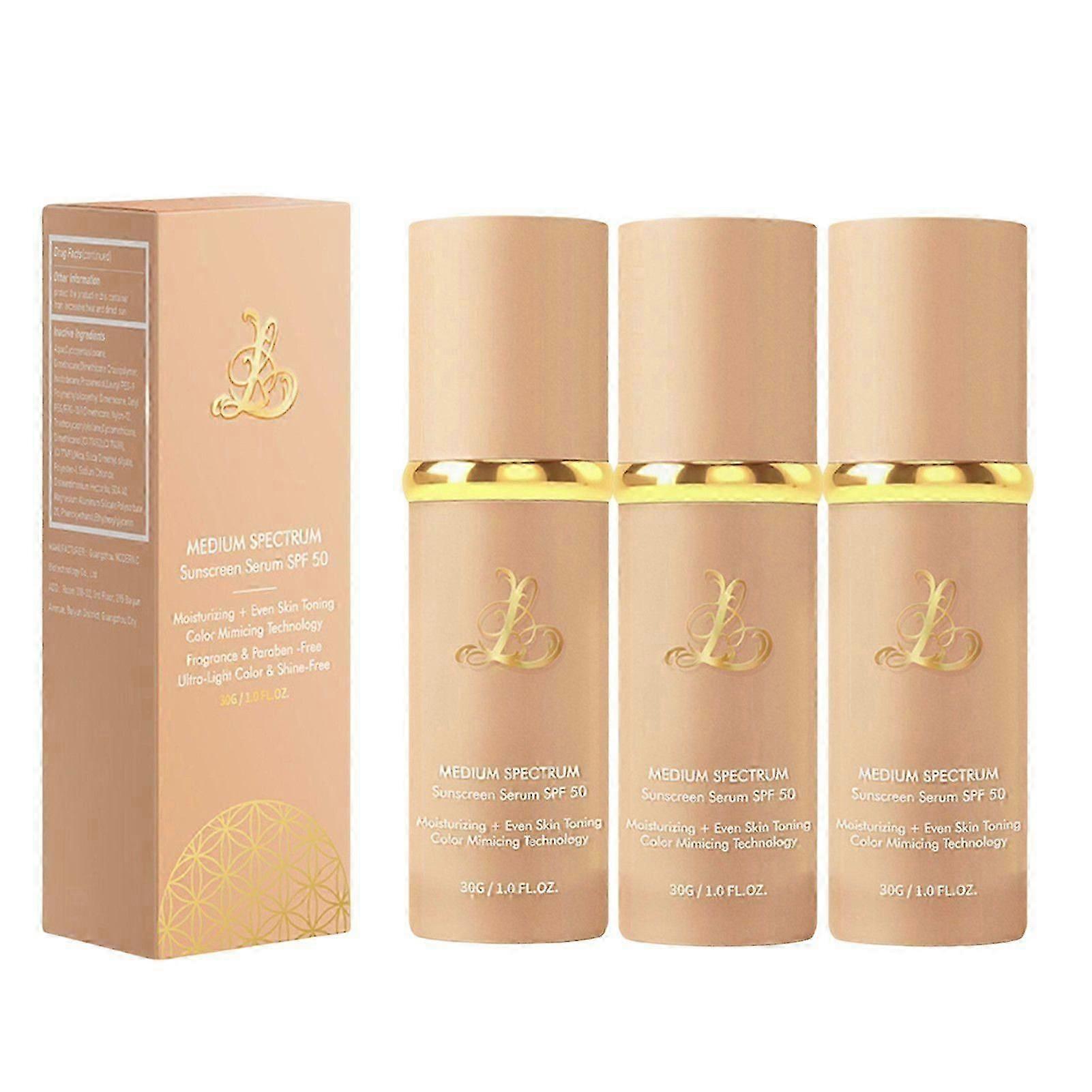 1-3X 4-in-1 Color Changing Foundation with SPF 50+, Medium Spectrum Foundation Makeup, Full Coverage & Long Lasting