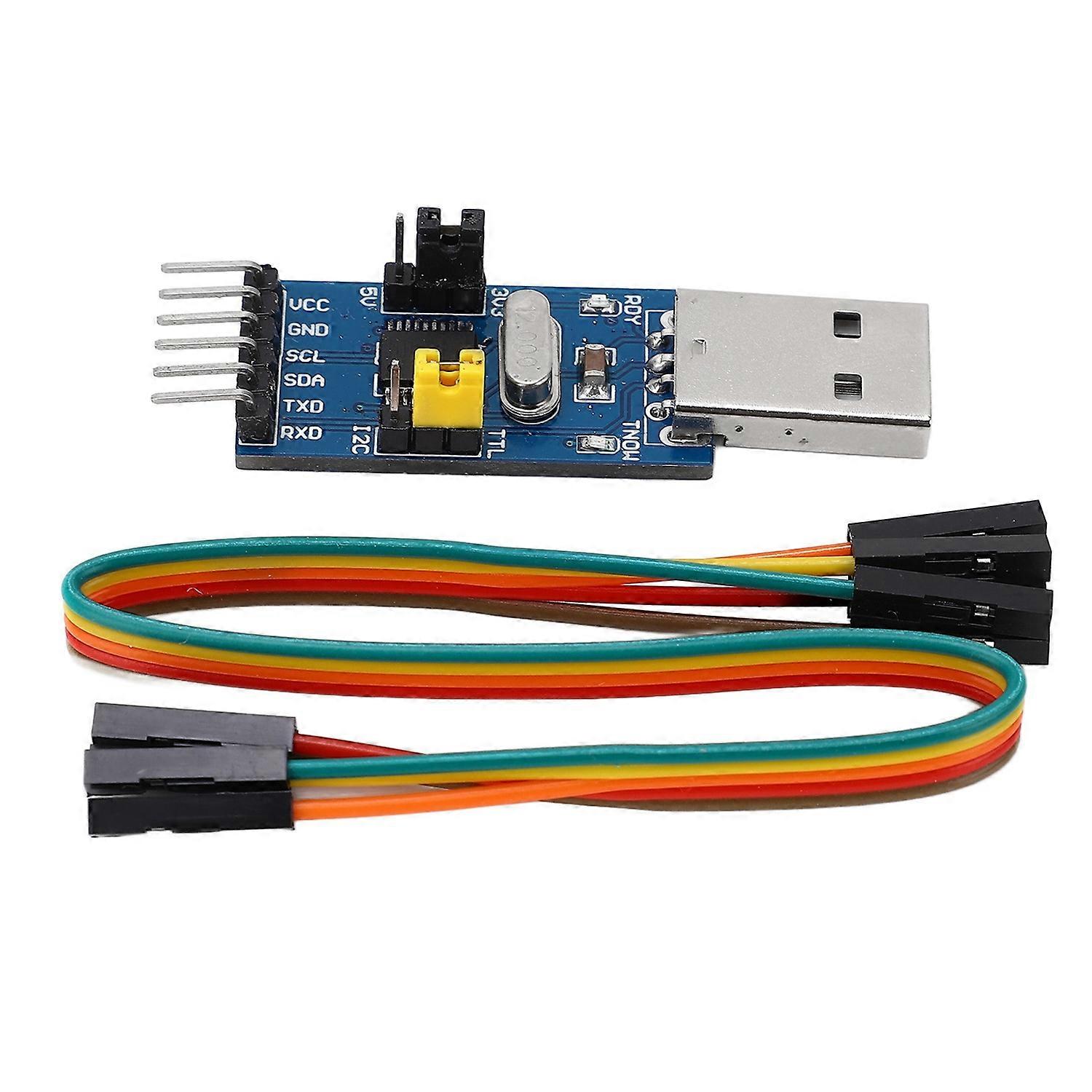 USB to IIC I2C UART Converter Adapter Module with Jumper Wire USB to TTL Serial Download Adapter Mod
