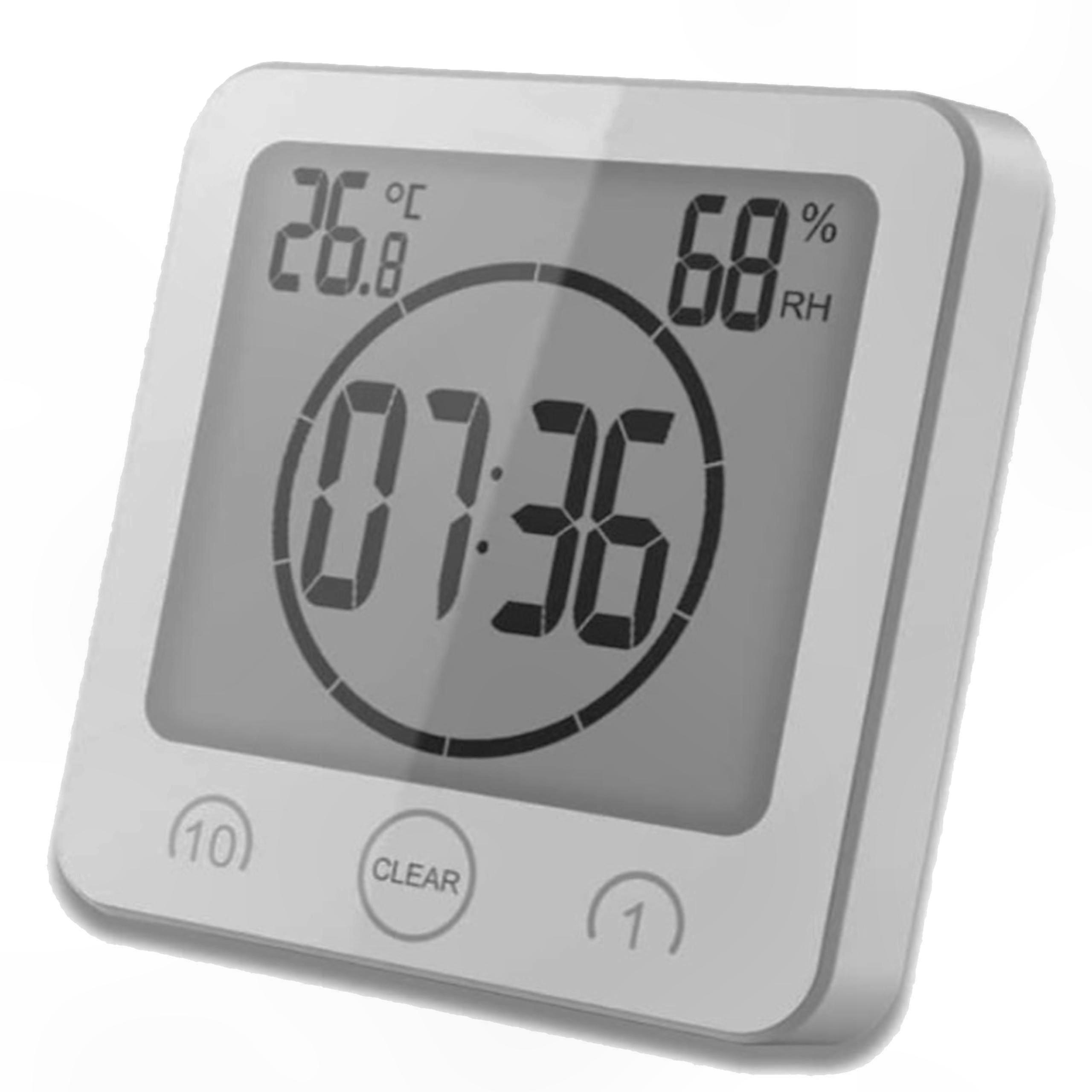 Waterproof Bathroom Wall Clock with Suction Cup for Easy Installation