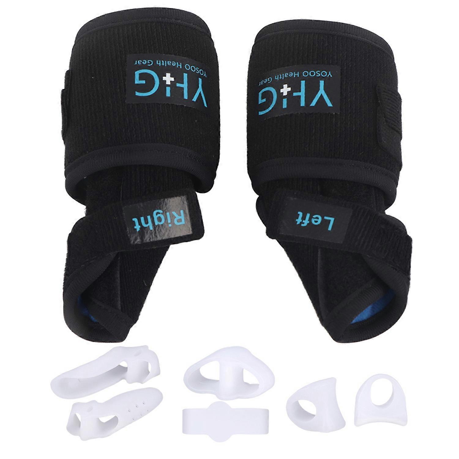 1Pair Bunion Toe Straightener Corrector   3Pair Silicone Gel Toe Separator(L)