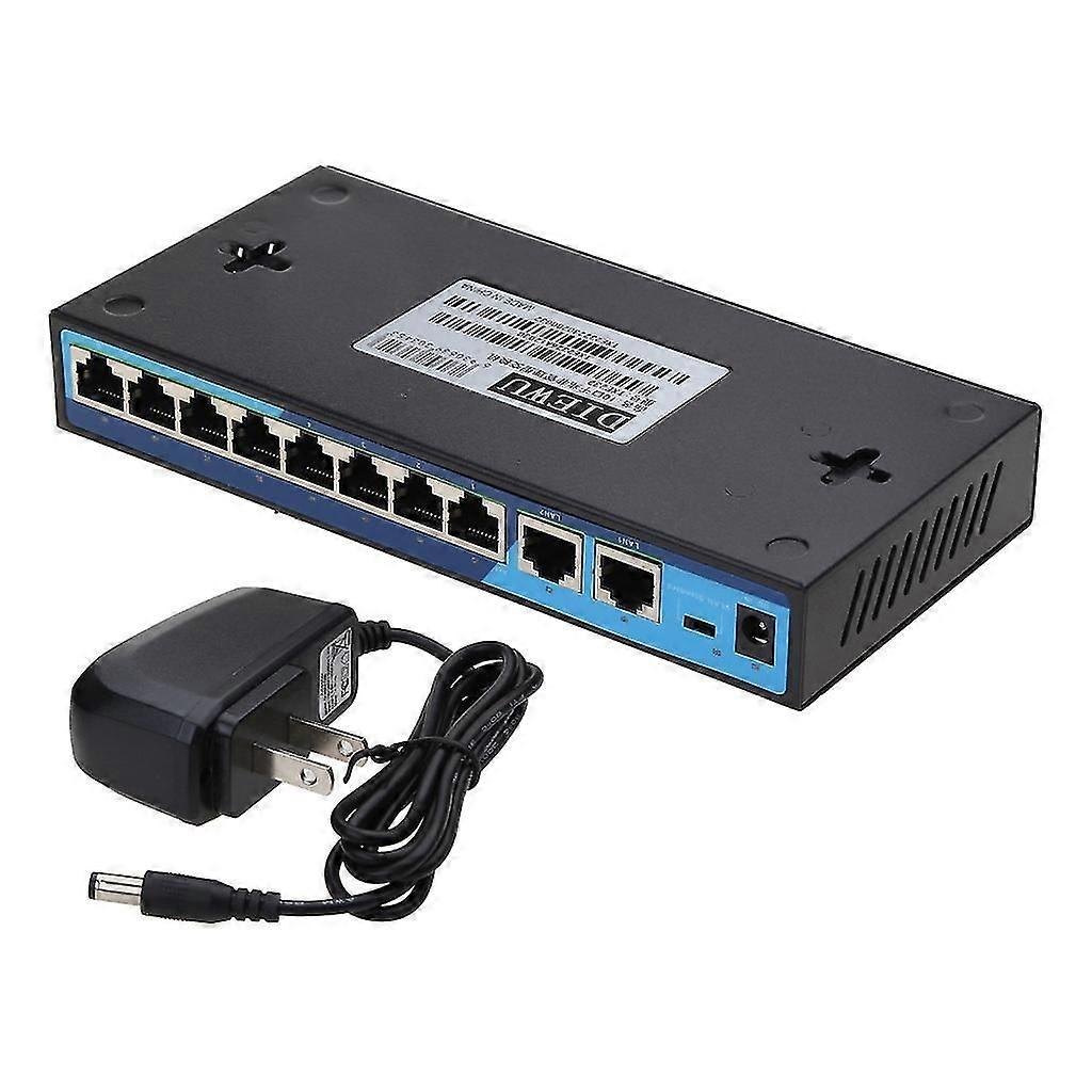 Gigabit-Poe-Switch 10-Port-Ethernet-Switch 120 W 8 Port 1000 Mbit/s + 2 Uplinks