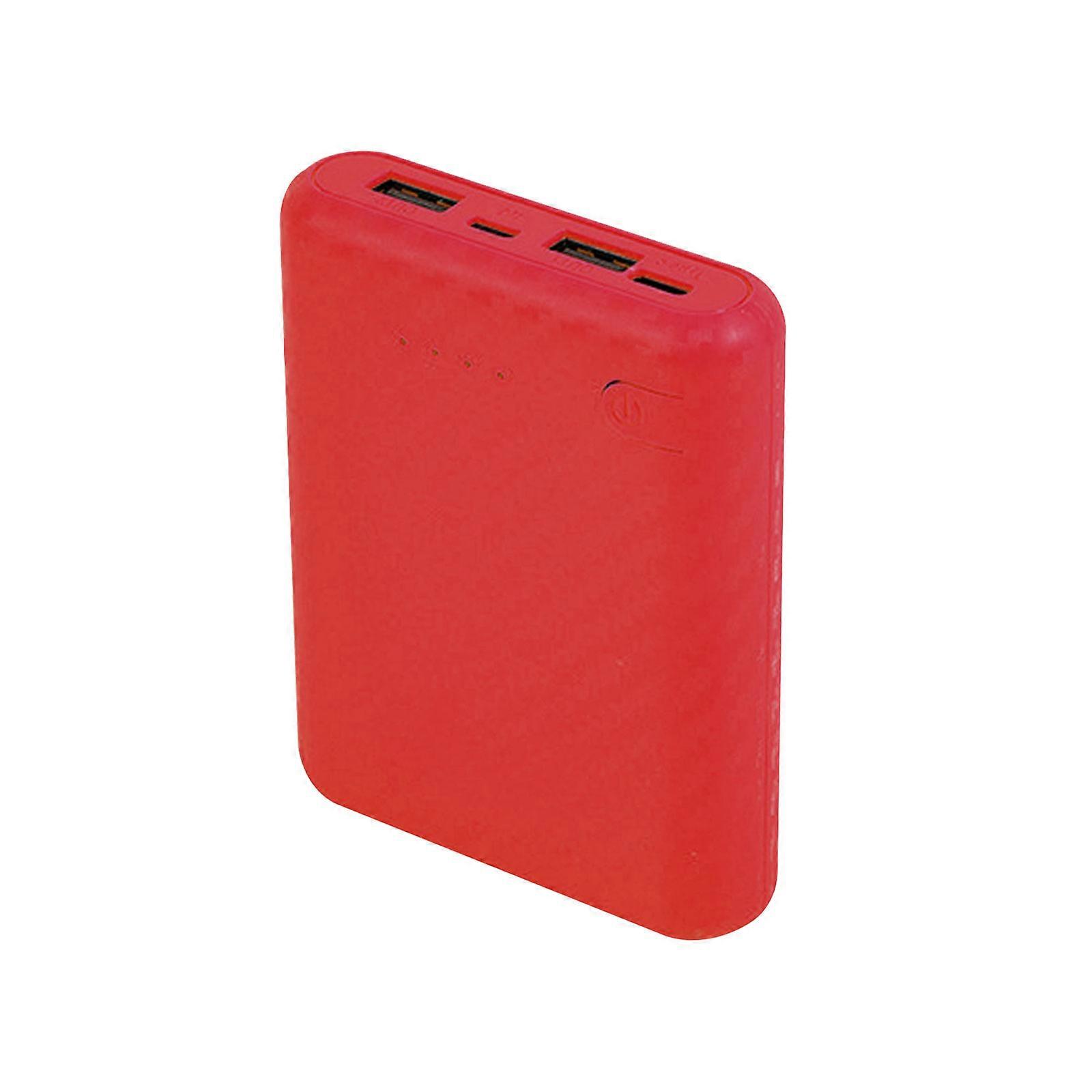 Large Power Bank Case Charging Power Case Protective Shells Power bank Protectors Plastic Boxes No Batteries Accessory  red