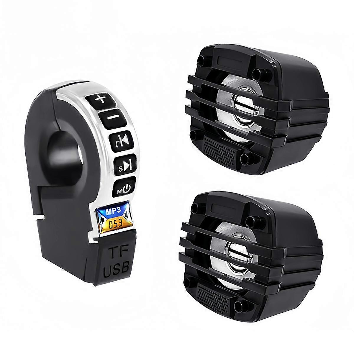 E-Bike Motorcycle Handlebar USB Charging Audio BT Audio with Switch with Bluetooth Speaker Dual Horns