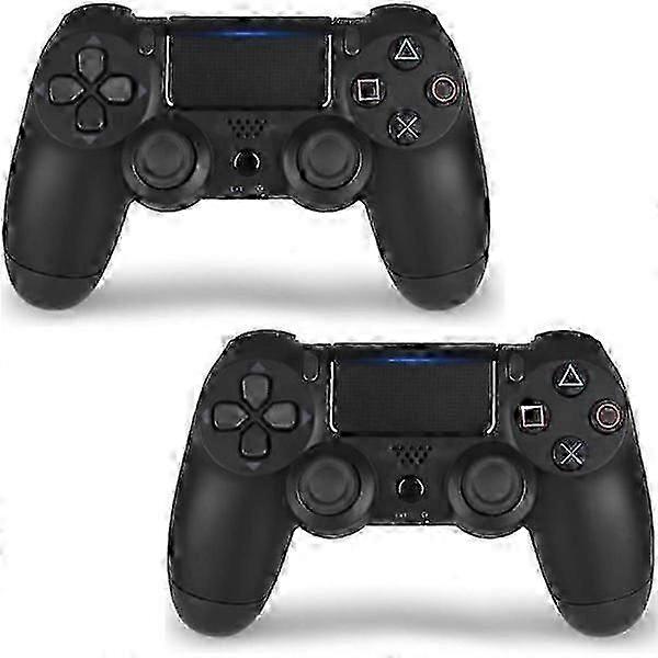 2-pack Ps4 Controller Doubleshock Wireless For Playstation 4 Black, Gaming Controller For Ps4.