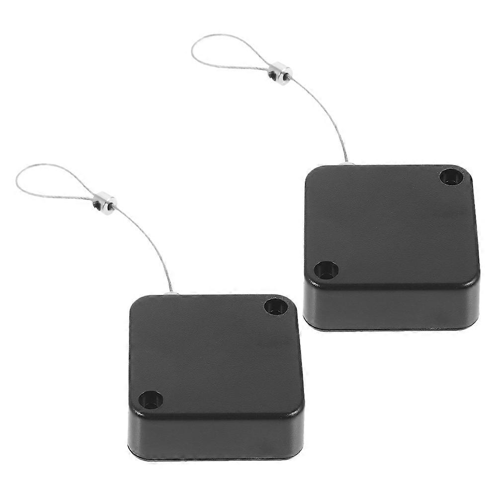 Steel Wire Retractable Cable Tether Lock for Anti Theft 2Pcs Set