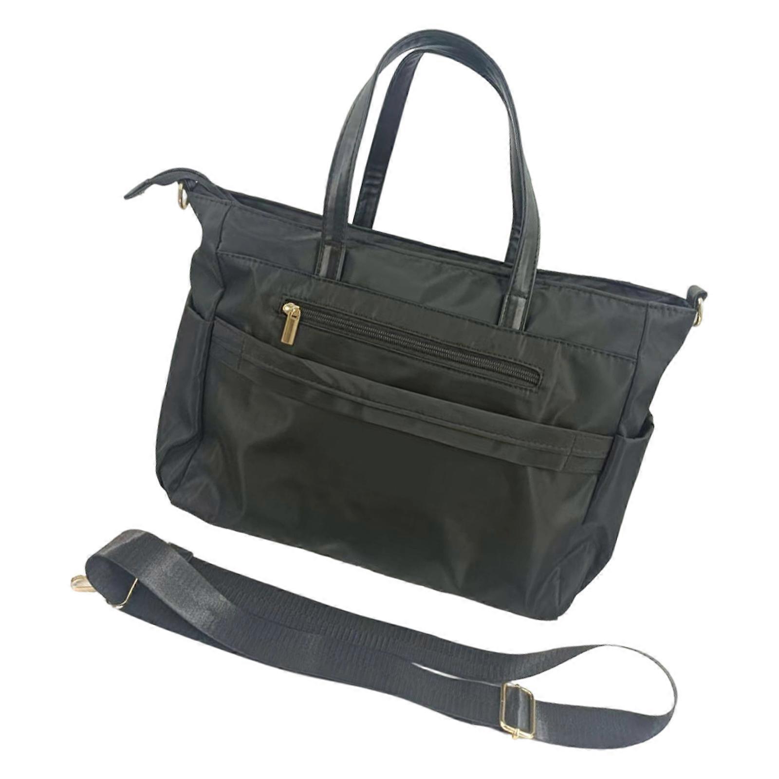 Spacious 16inch Computer Bag with Adjustable Shoulder Straps Multipurpose Work Bag for Daily Office and Travel  Black