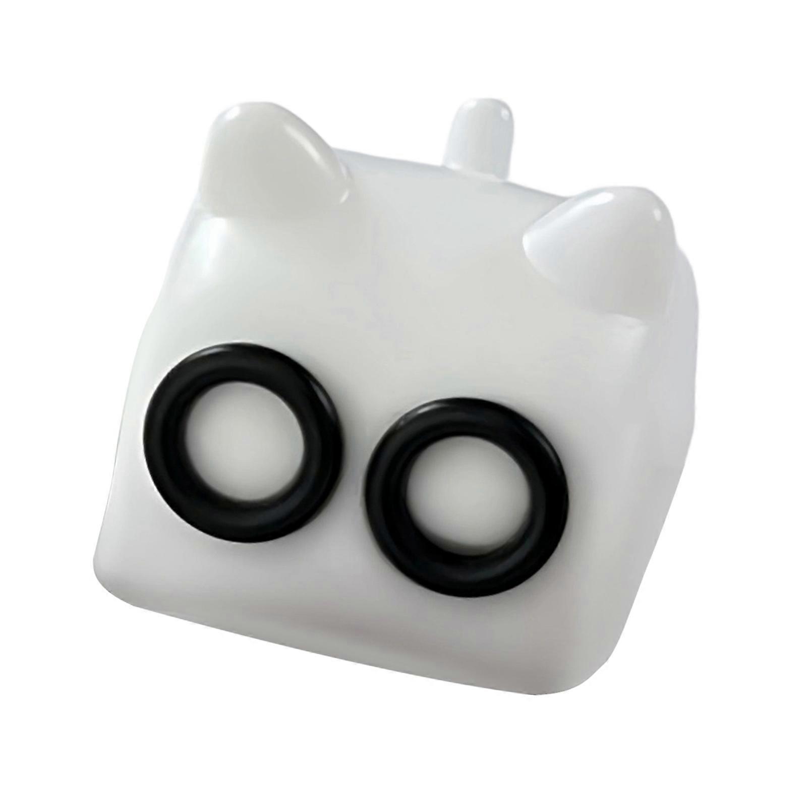 Mechanical Keyboards Keycap Fun Kitten Design Premium Resin Multiple Color Personalizing Keyboards Decoration  White