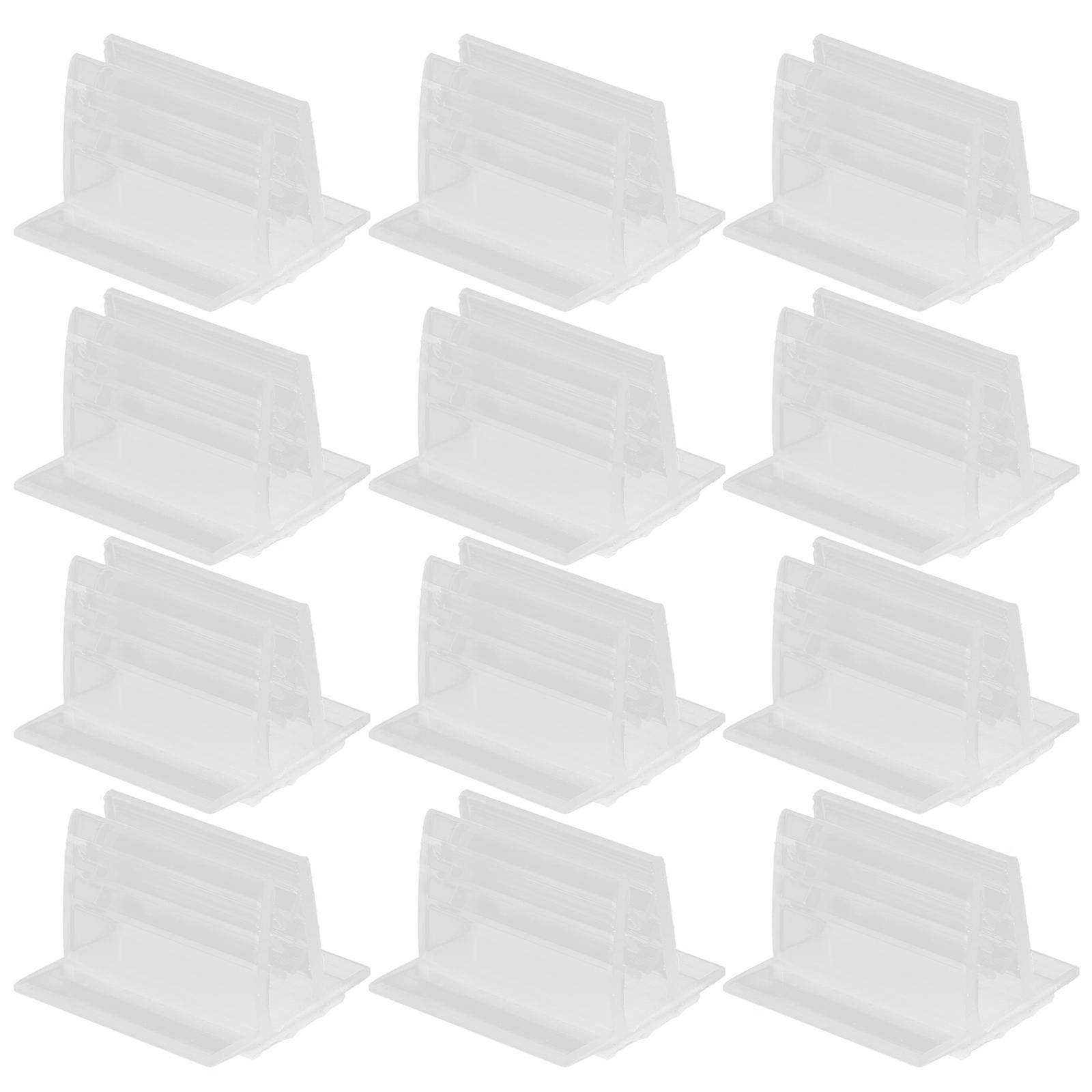 Transparent Plastic Shelf Label Holder 20Pcs for Display Purposes