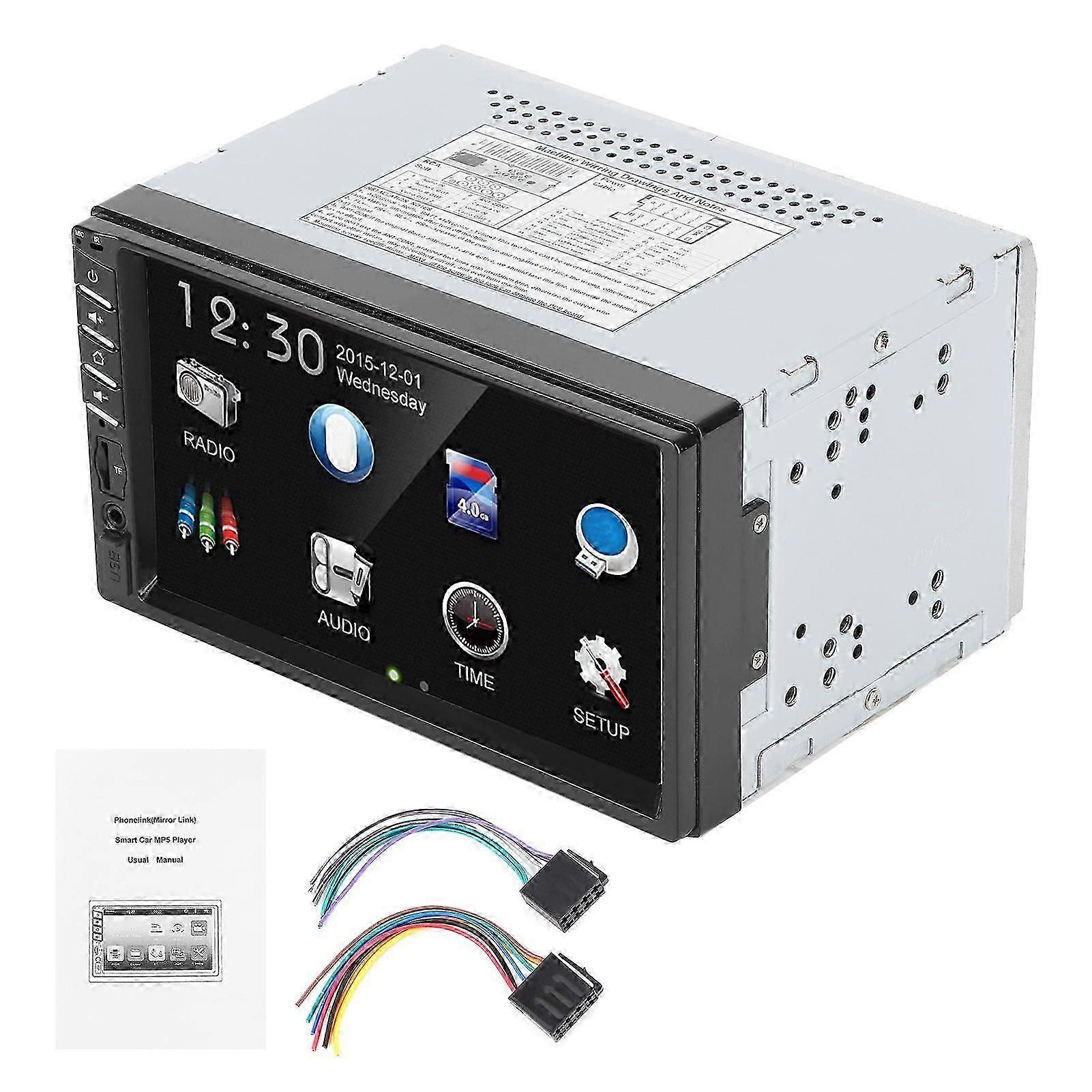 2Din Car MP5 Player with 7in Touch Screen and Bluetooth