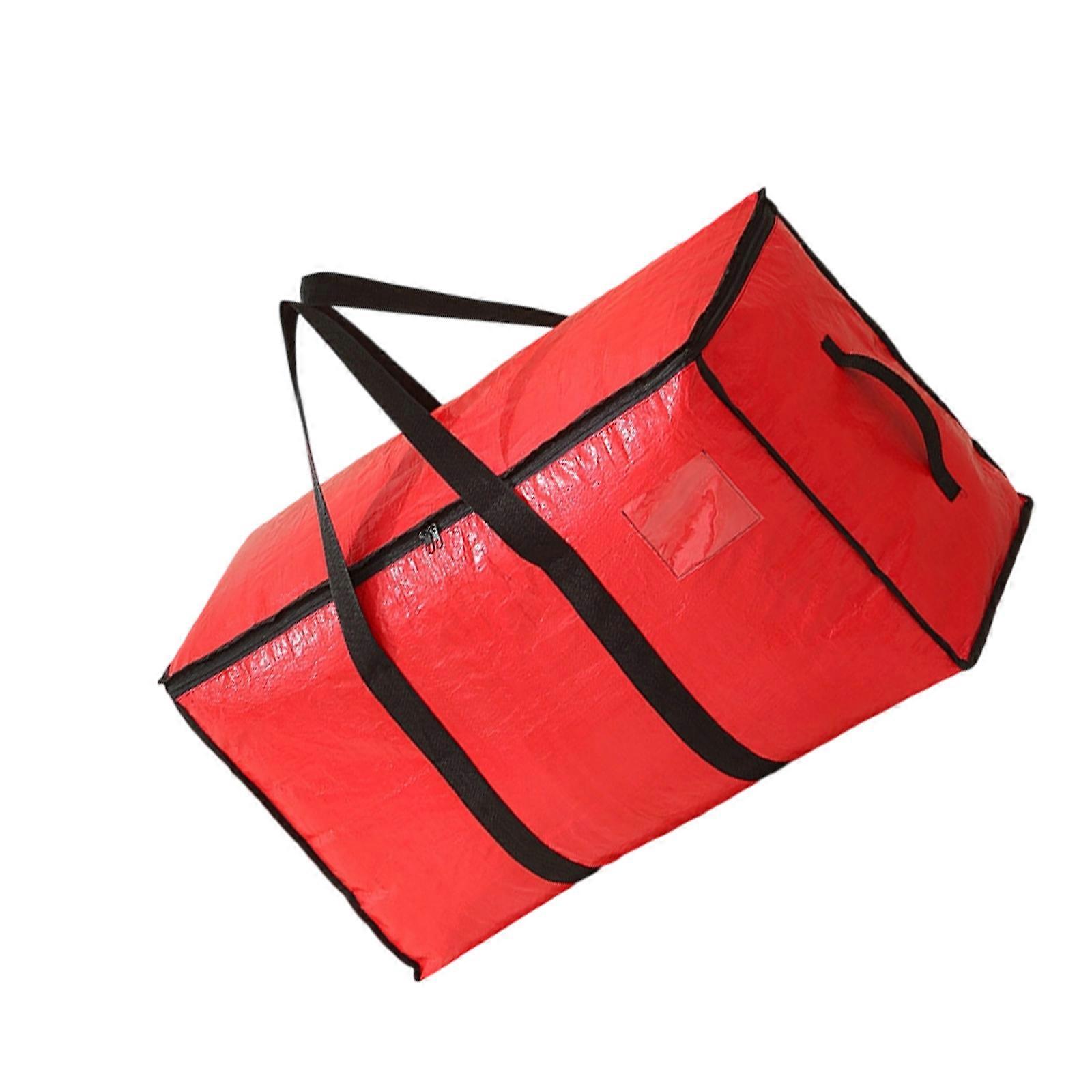 Space Saving Foldable Storage Bag Waterproof Oil Resistant Coating Large Capacity Ideal For Bedding And Clothes  S Red