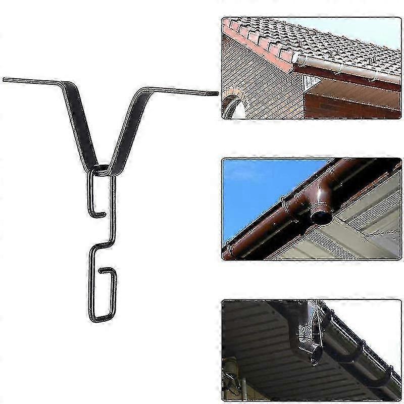 Rain Chain Hooks for Gutter Downpipe Outlets, V Mount Rain Chain Clips for Gutters Rain Chain Anchors