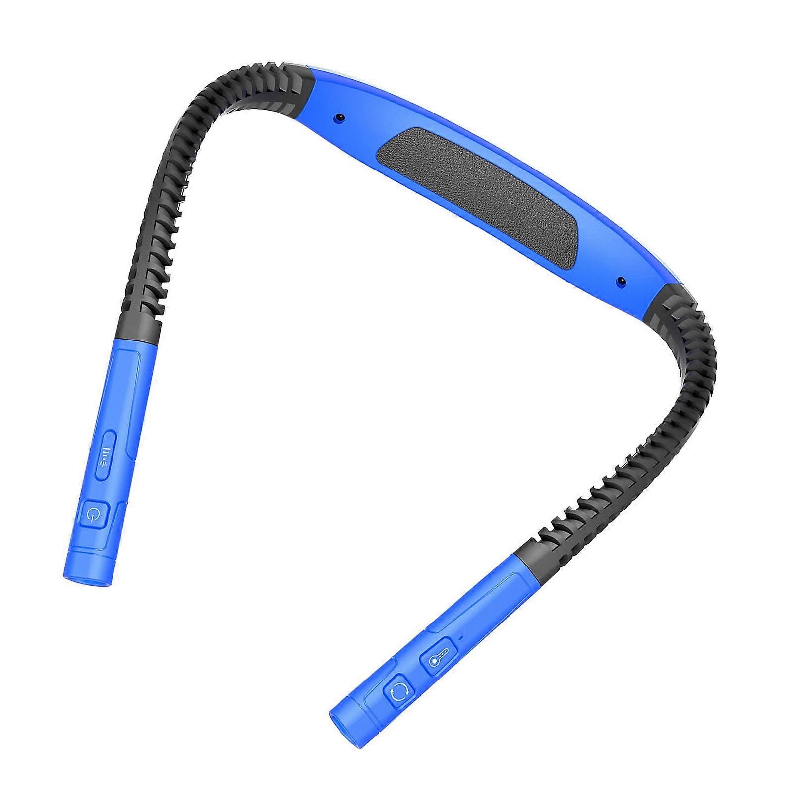 Ergonomic USB C Rechargeable Neck Lamp 8 to 80 Hours Runtime 5 Brightness Levels For Technicians Joggers Nighttime Tasks  Royal Blue