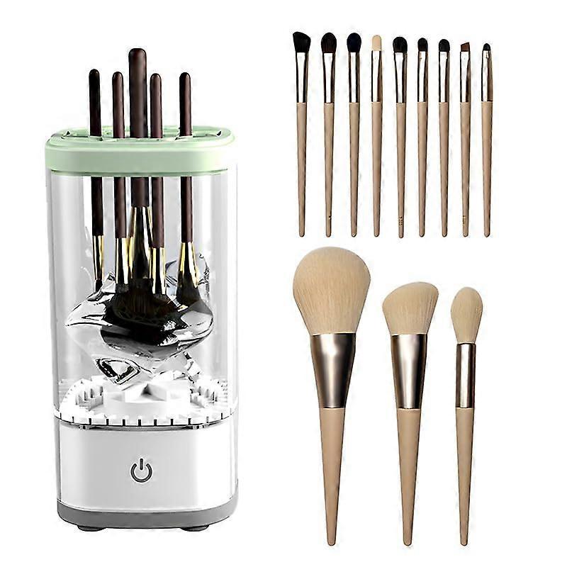 Electric Makeup Brush Cleaner Machine with TypeC Fast Wash and Dry for All Size Brushes