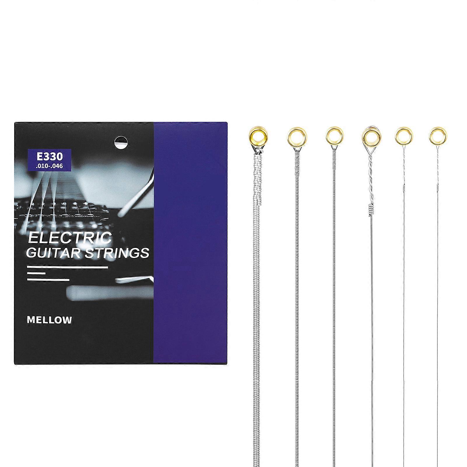 6Pcs Guitar Steel String .010 - .046 Guitar Strings for 6 String Electric Guitar Accessory Powerful and Enduring Multicolor