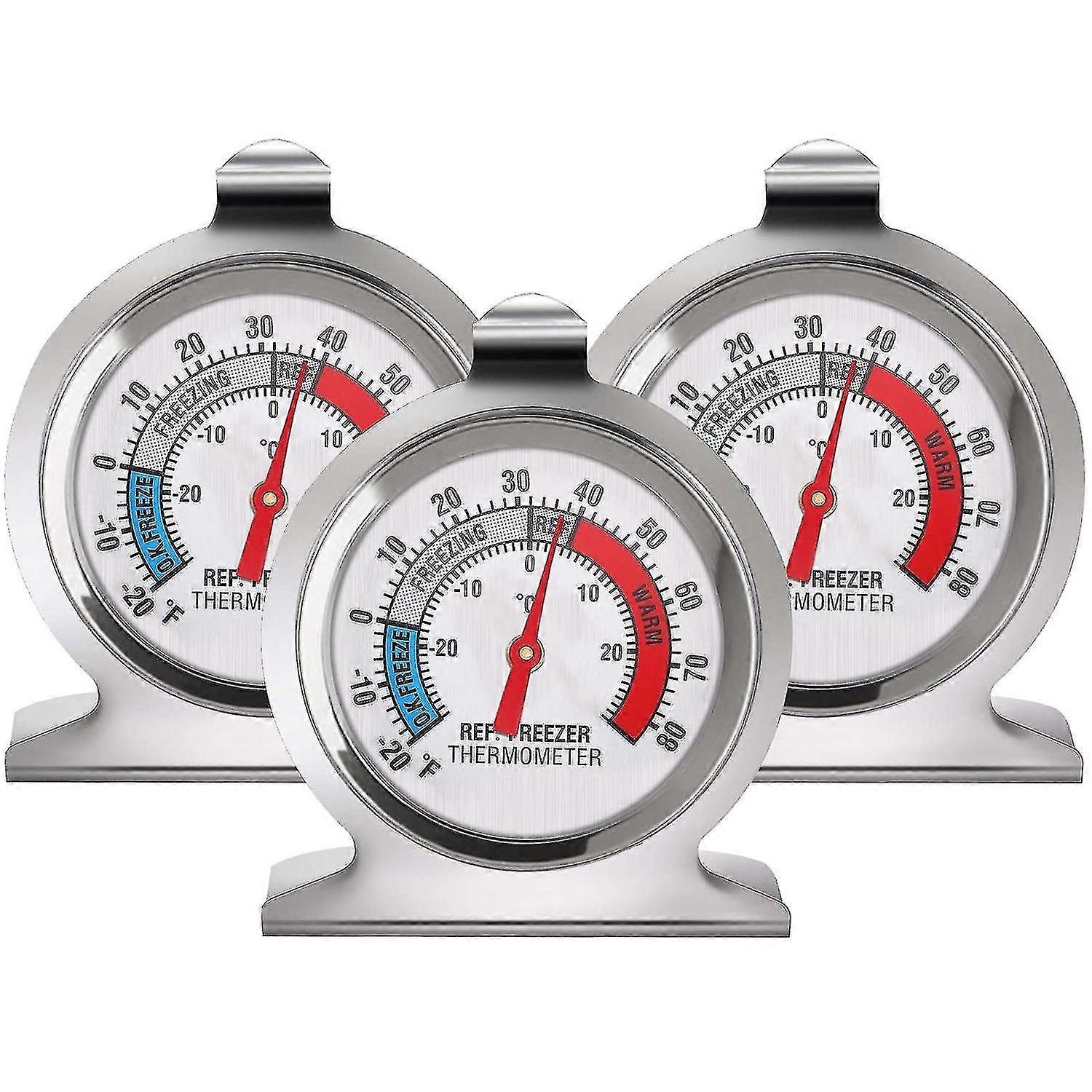 3X Refrigerator Freezer Thermometer Series Large Dial Thermometer Temperature Thermometer for Refrig