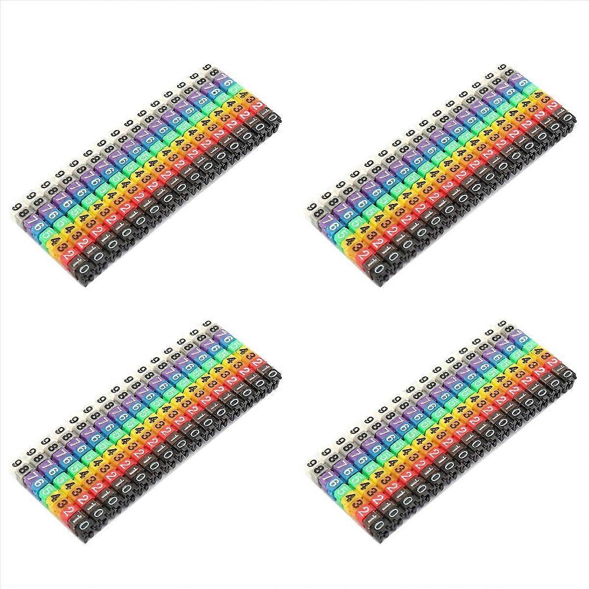 Clip-on String Cable Marker Boxed Plastic Number Number Wire Label Tube Set Color Cable Marker (600P