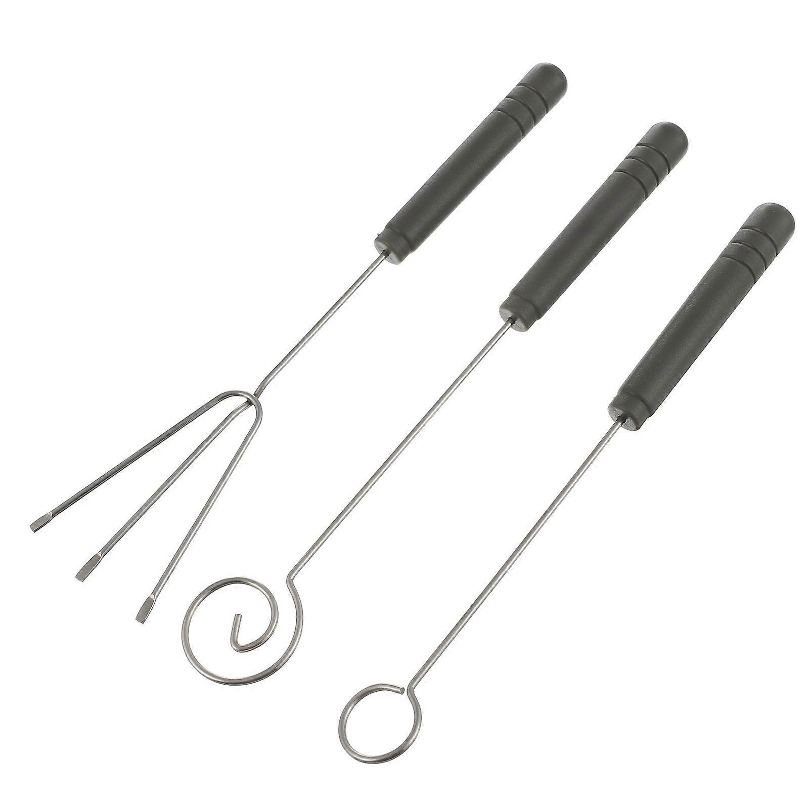 Chocolate Making Tools Set Grey Dipping Forks Spiral Design Home Cooks 3Pcs