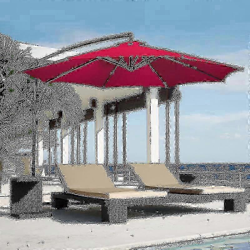 Weather-resistant 3-meter umbrella for patio featuring round canopy