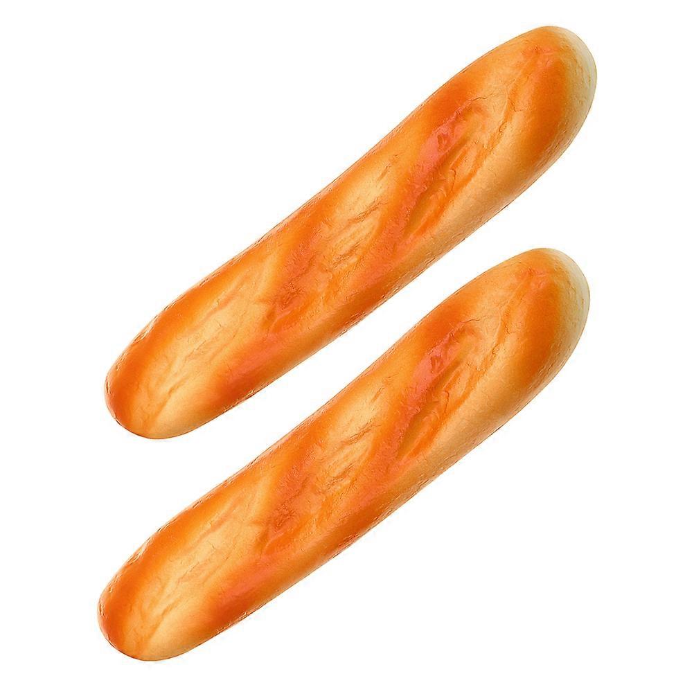 Fake Bread for Decoration Artificial Bread Model Set 6Pcs Orange PU