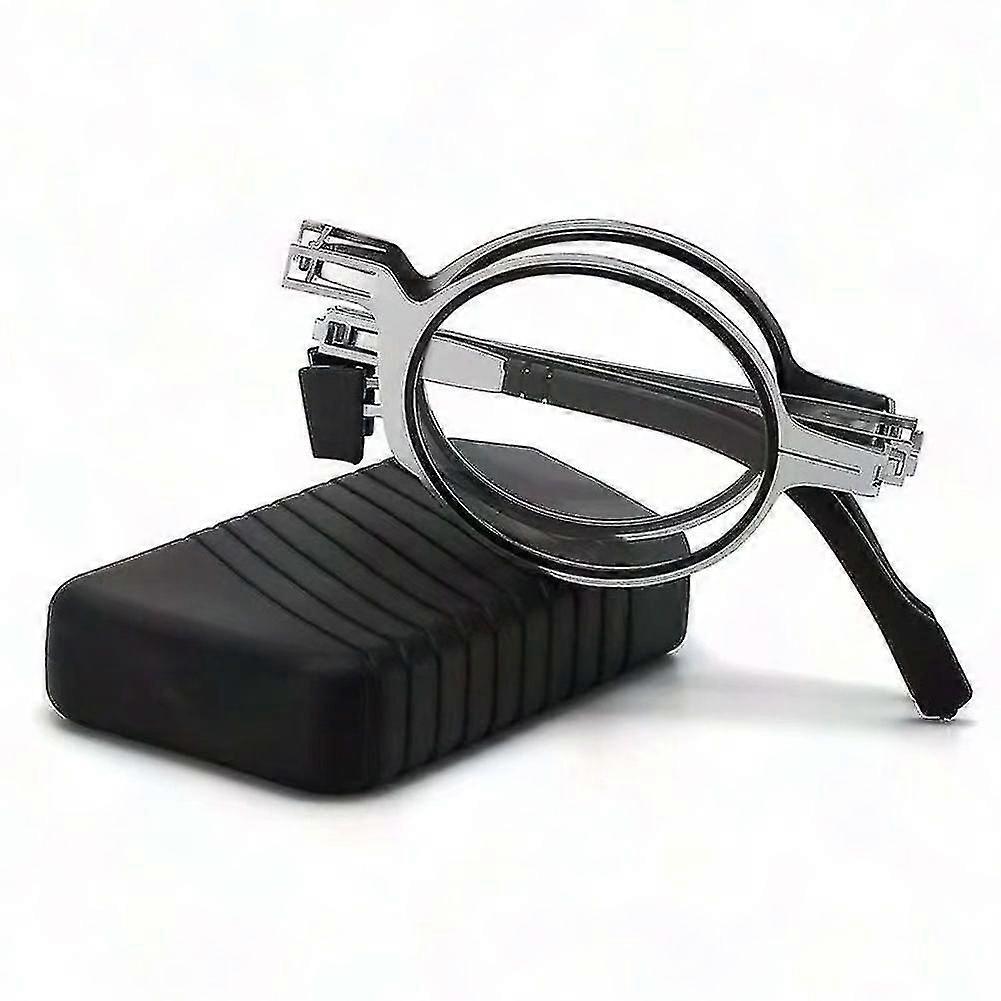 Óculos de leitura masculinos com filtro de luz azul, ultraleves, dobráveis em titânio, sem parafusos, com estojo.