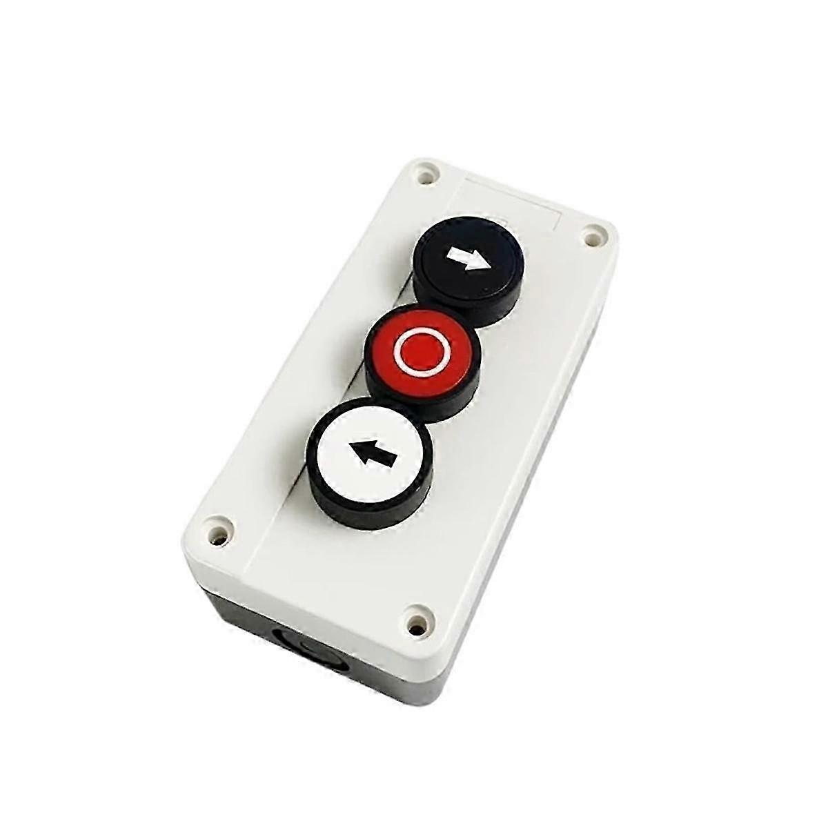 Waterproof Three Hole Push Button Switch Box 2NO 1NC, Left-Right Stop Electrical Control StationPhoto Color szrh21