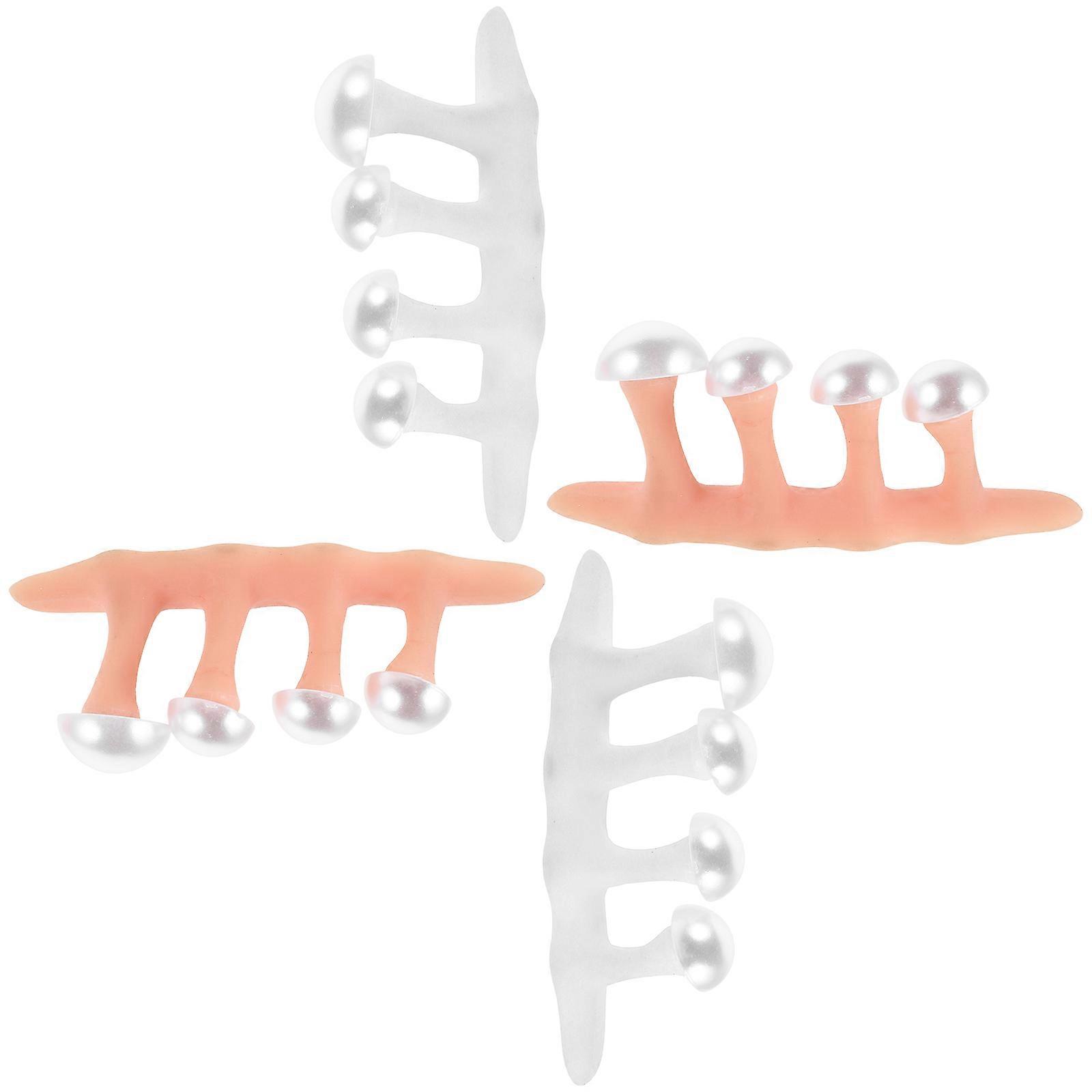 Toe Separators Silicone Toe Spreaders for Nail Salon Or Home Use Assorted Color 2 Sets