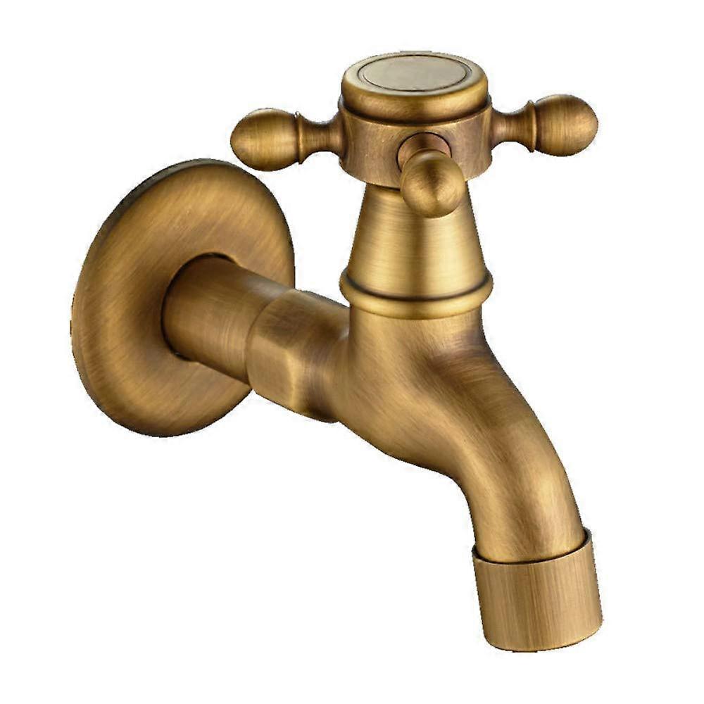 Modern Wall Mount Faucet with Dual Temperature Control and LeakProof Ceramic Valve Bronze Finish