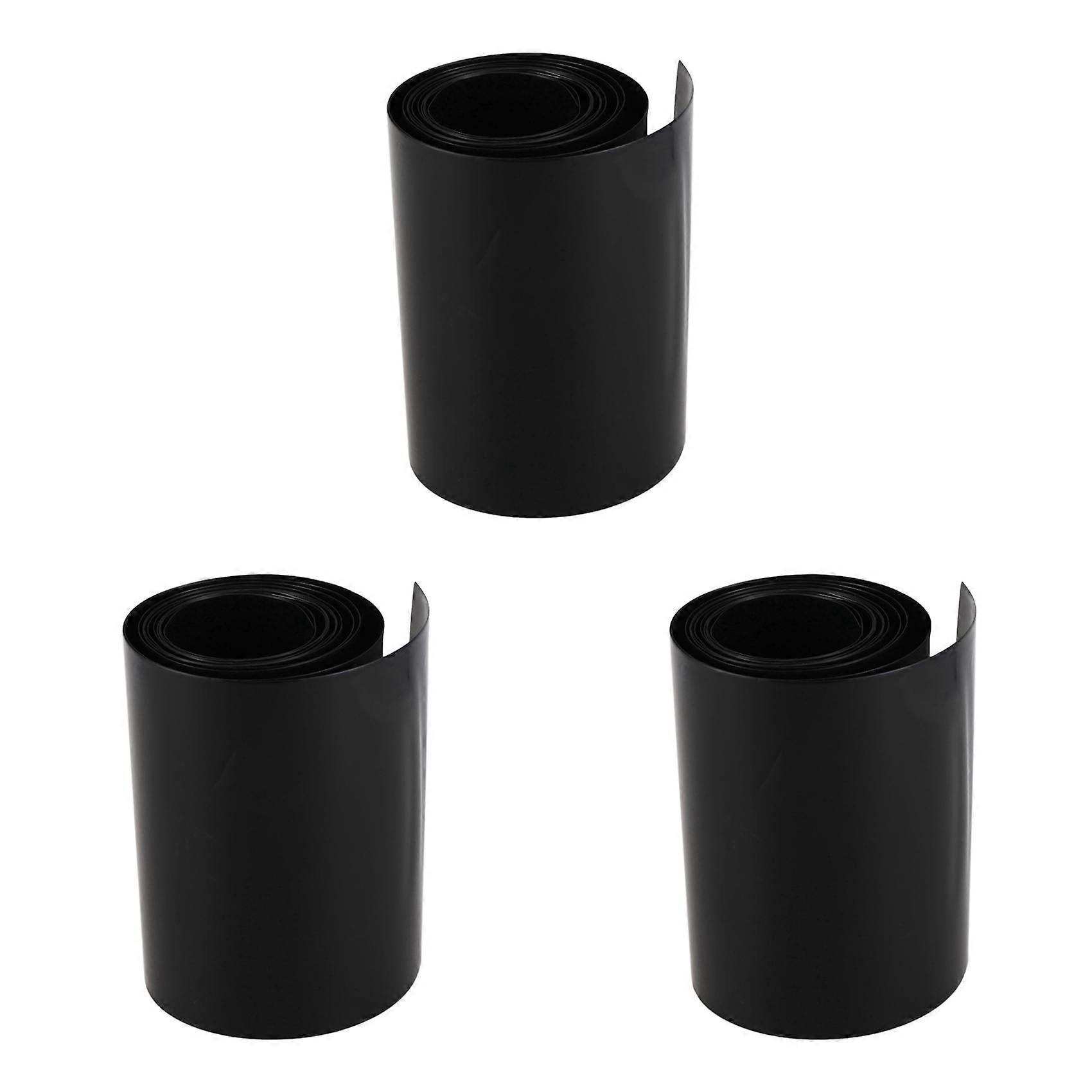 3X PVC Heat Shrink Tubing Wrap RC Battery Pack LiPO NiMH NiCd(2M 120MM Black)