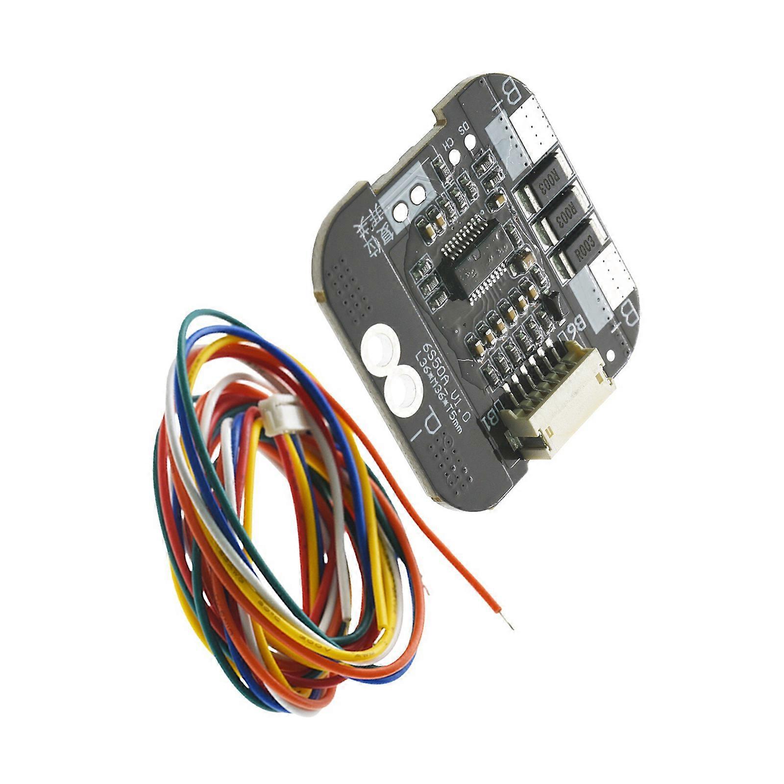 3 s/4S/6S LiBatteries Protections Circuit Board Management 50A Output Enhanced Durability for DIY Electronics Project Multicolor