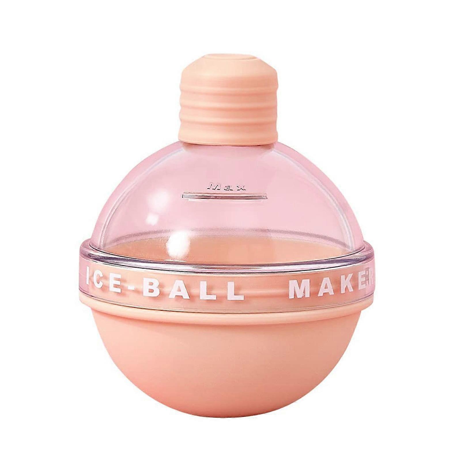 Begine Clearancesilicone Ice Cube Mold Ice Tray Spherical Round Ice Ball Box Pink,Ice Ball Mold,Ice Cube Mold
