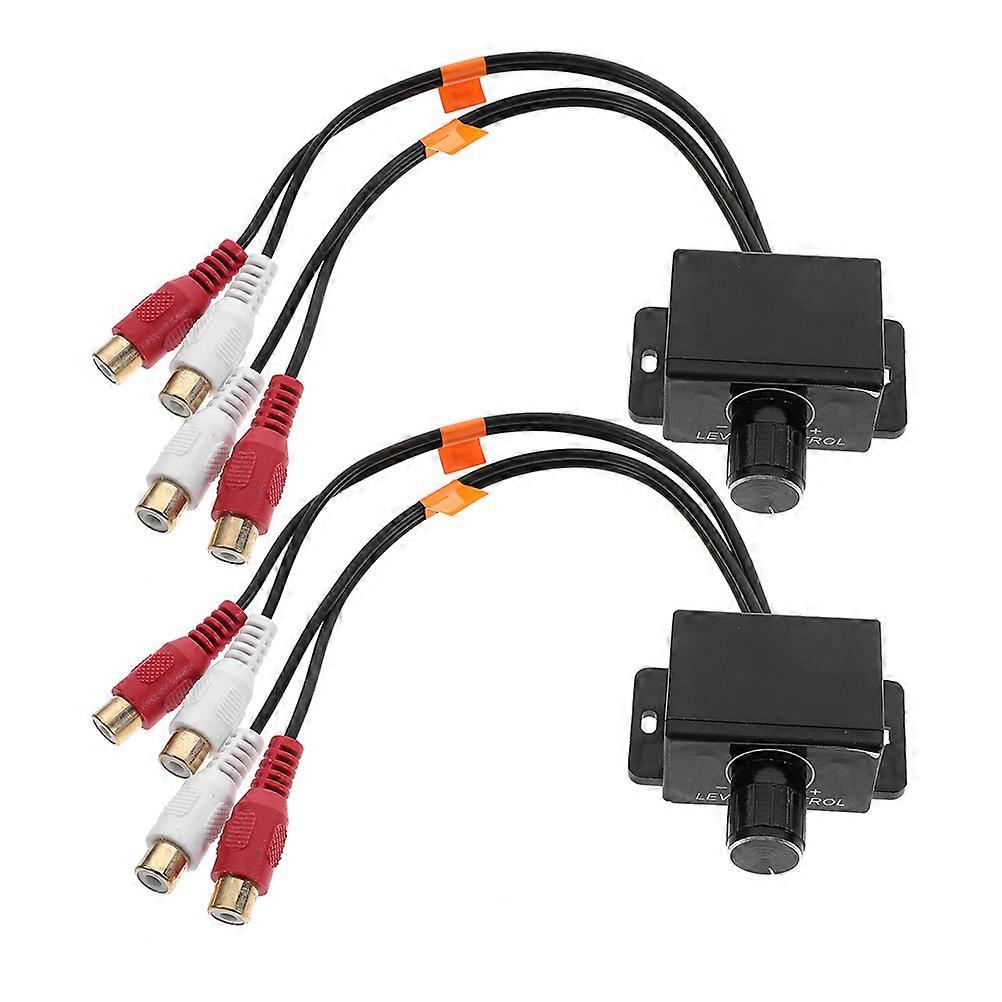 Universal Audio Regulator Rca Amplifier for Car with Volume Control 2Pcs