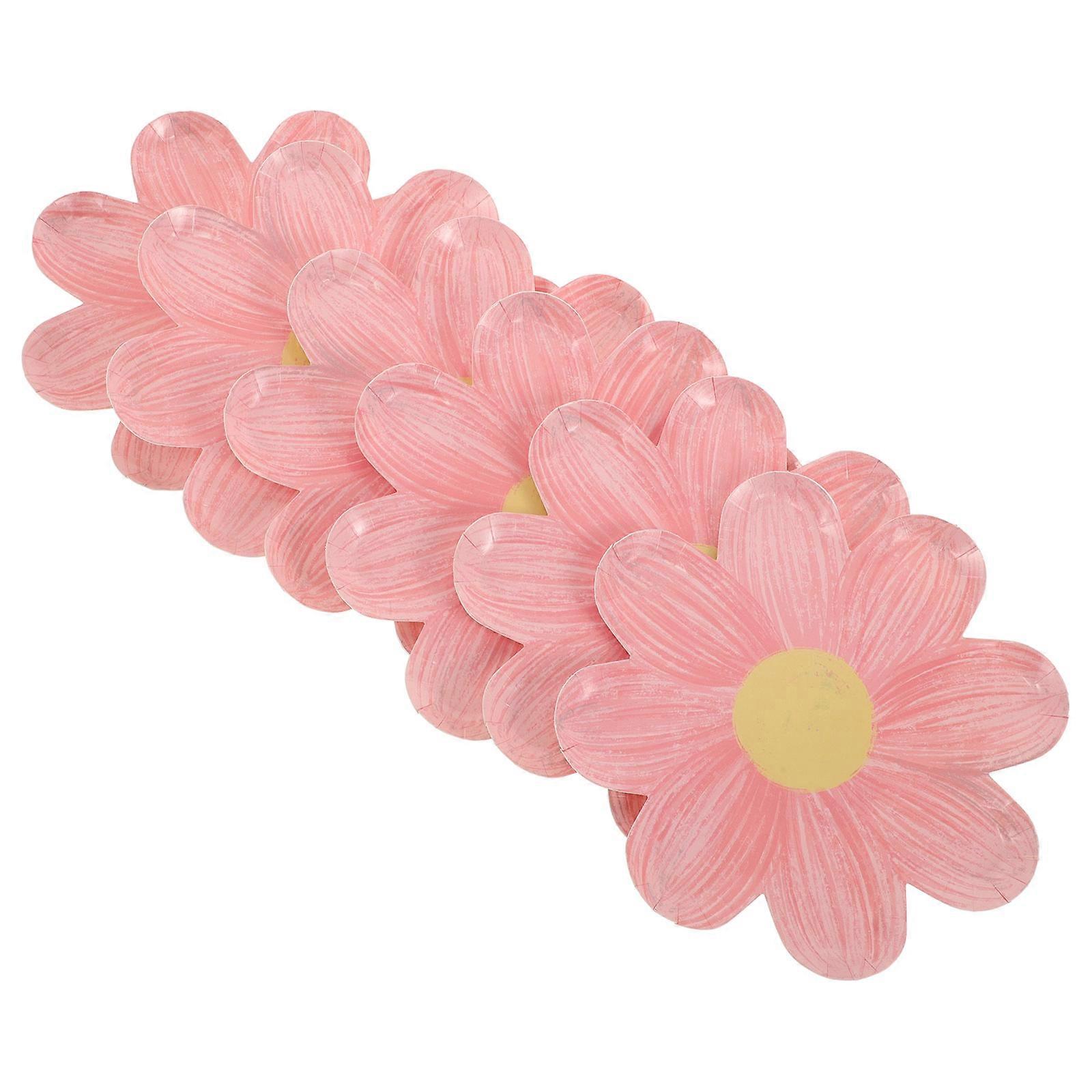 Pink Daisy Flower Paper for Spring Party 10Pcs