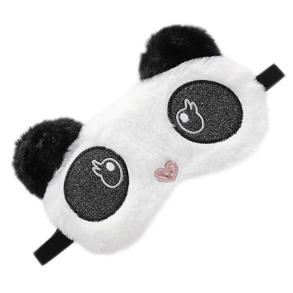 Black Plush Eye Cover Eye Patch for Sleeping Use 3 Pieces Set