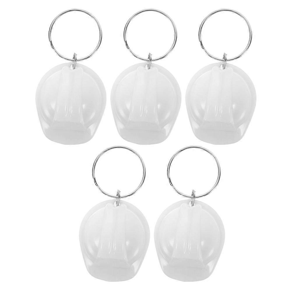 Hard Hat Keychain Construction Hat Mini Keyring for Bag 5Pcs
