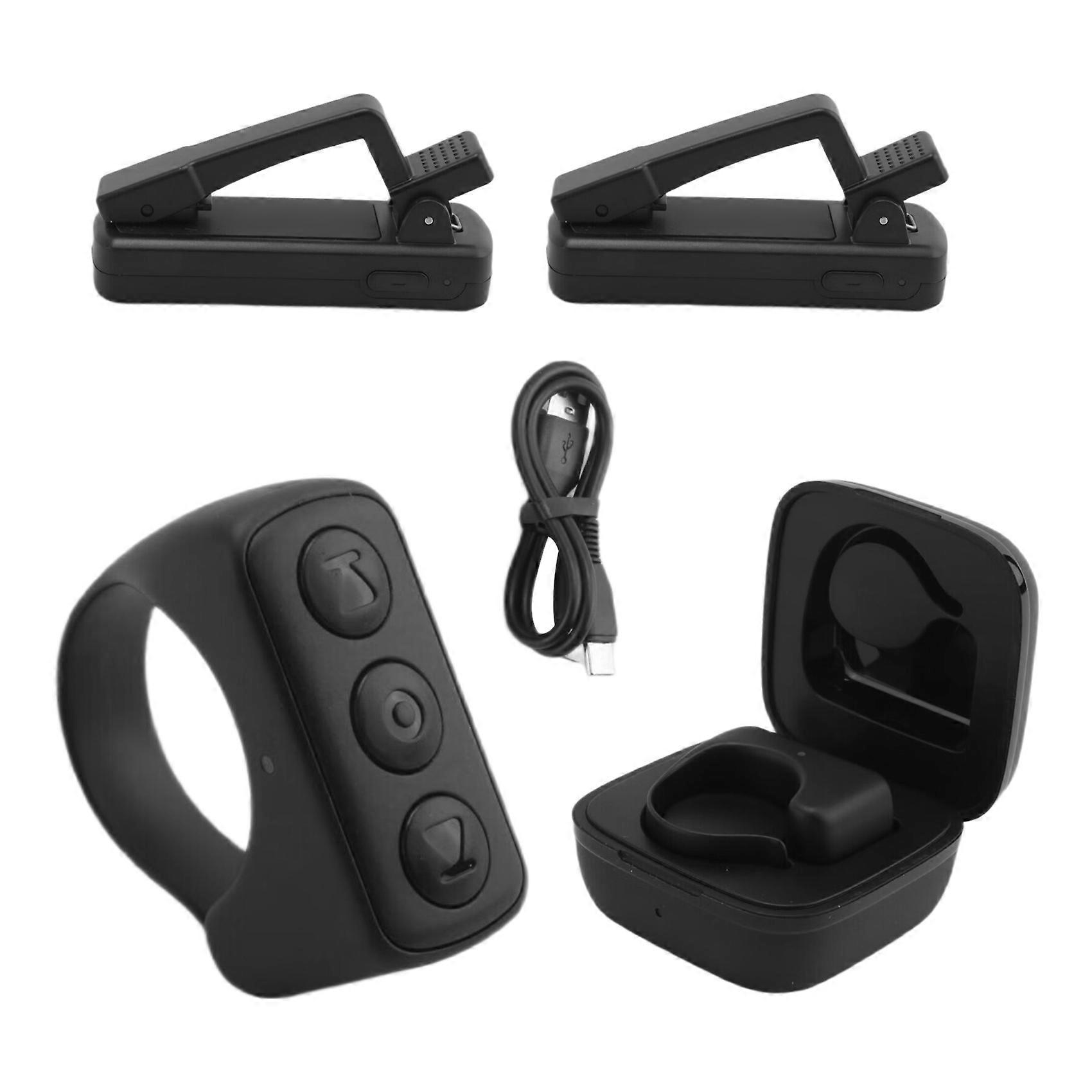 Remote Control Page Turner Ring for Kindle Paperwhite Oasis, Bluetooth E-Reader Controller, Ring, Camera Shutter