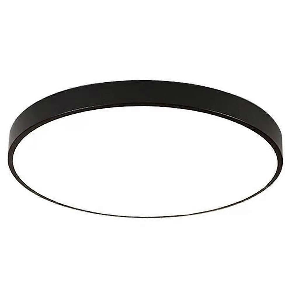 LED Ceiling Light Dimmable 19inch Ultra Thin Round Flush Mount Lamp with Adjustable Color Temperature, Black
