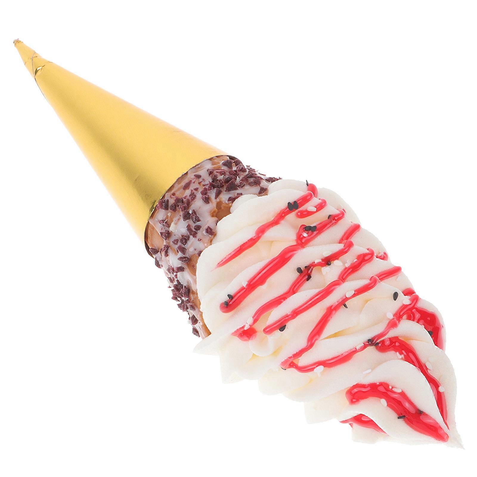Simulation Ice Cream Prop for Playing Realistic Fake Cone Decoration