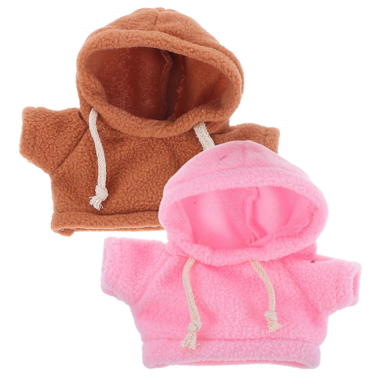 Cute for Stuffed Animals Bear Hoodie Doll Replacement 2Pcs