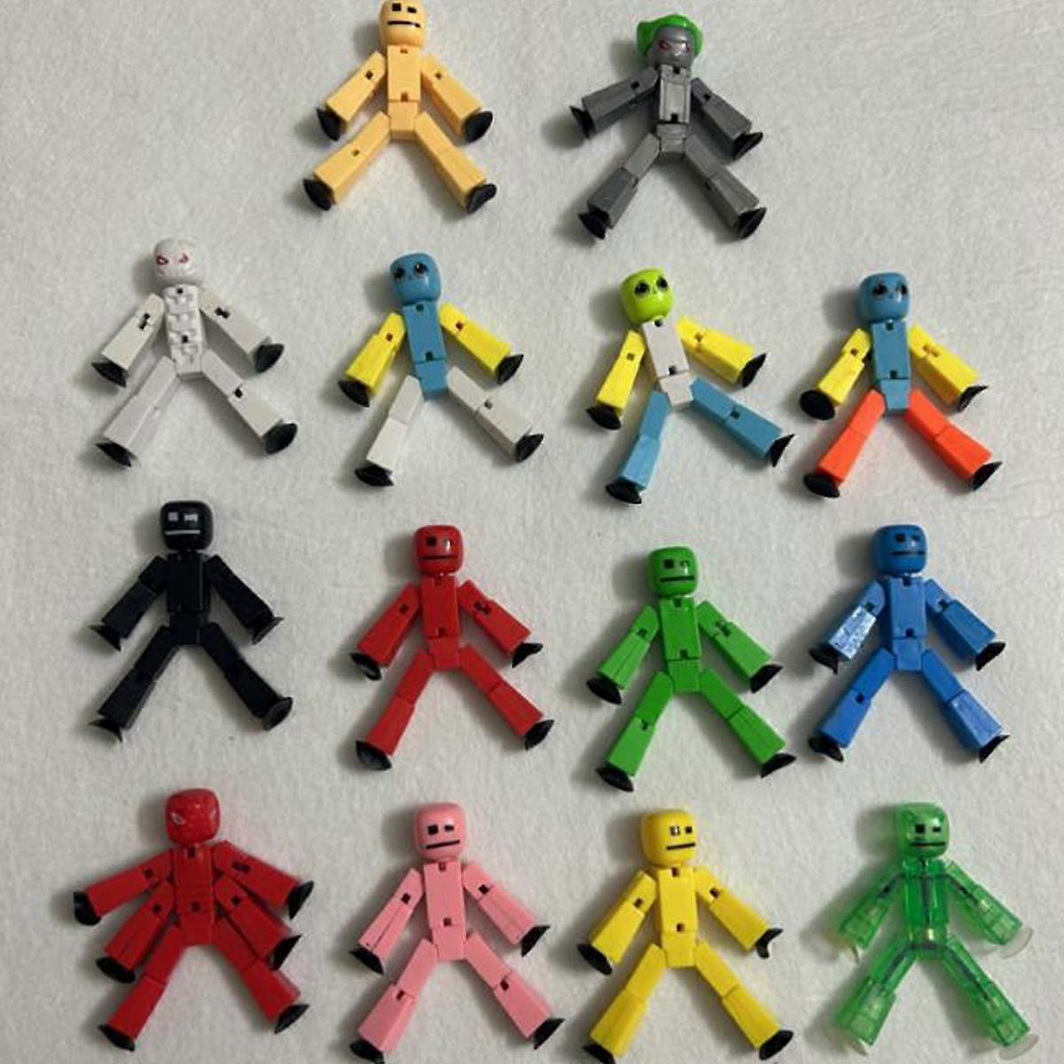 1Pcs Random Color Suction Cup Stickbot Toys Sticky Robbot Toys Funny Deformable Action Figure Sucker Toys For Party Gifts