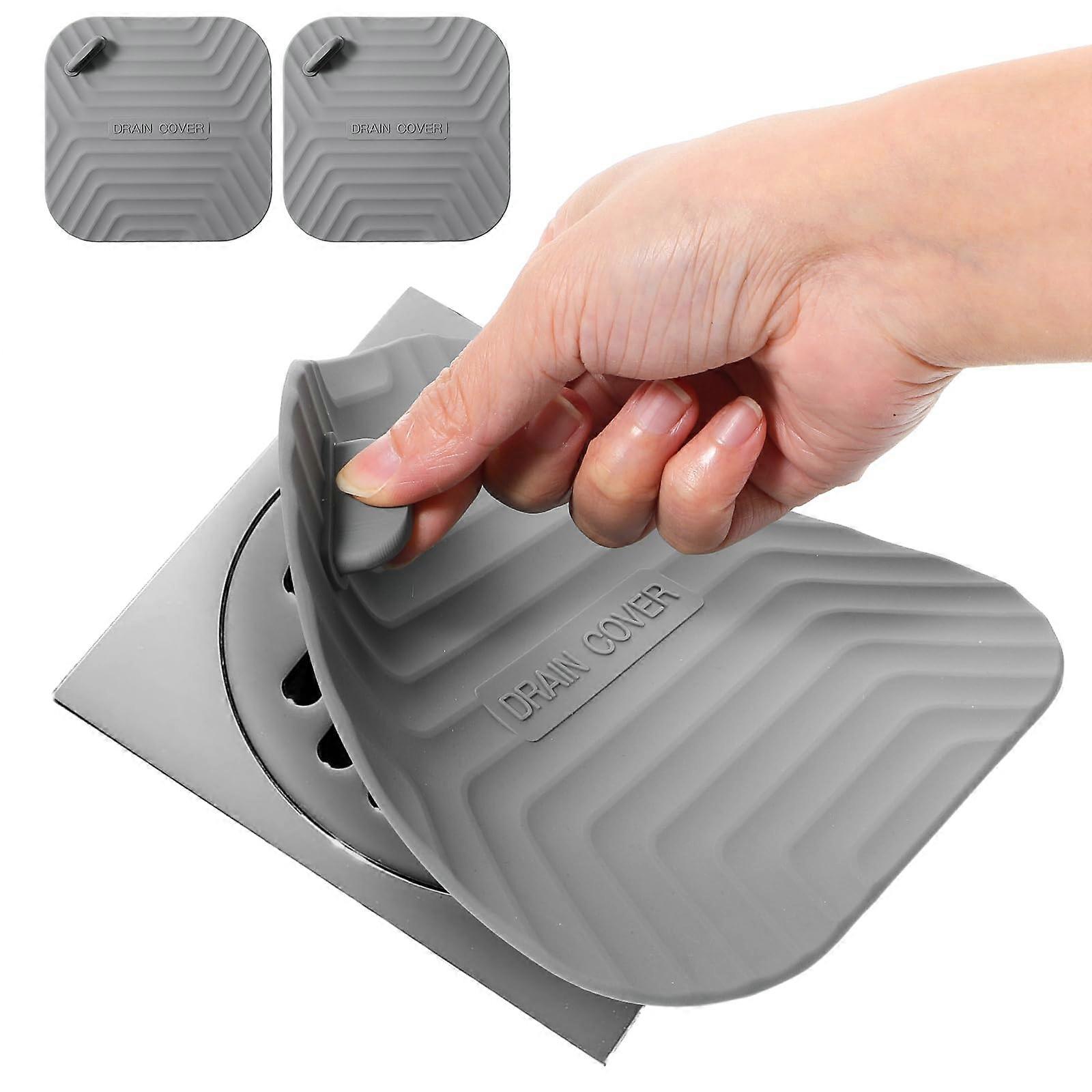 2Pcs Large Silicone Drain Cover Tub Stopper with Odor Blocking Seal and Strong Suction Hold
