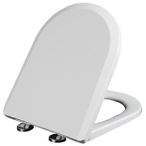 Elongated Slow Close Toilet Seat White, Quick Release, Durable PP Plastic with Adjustable Hinges