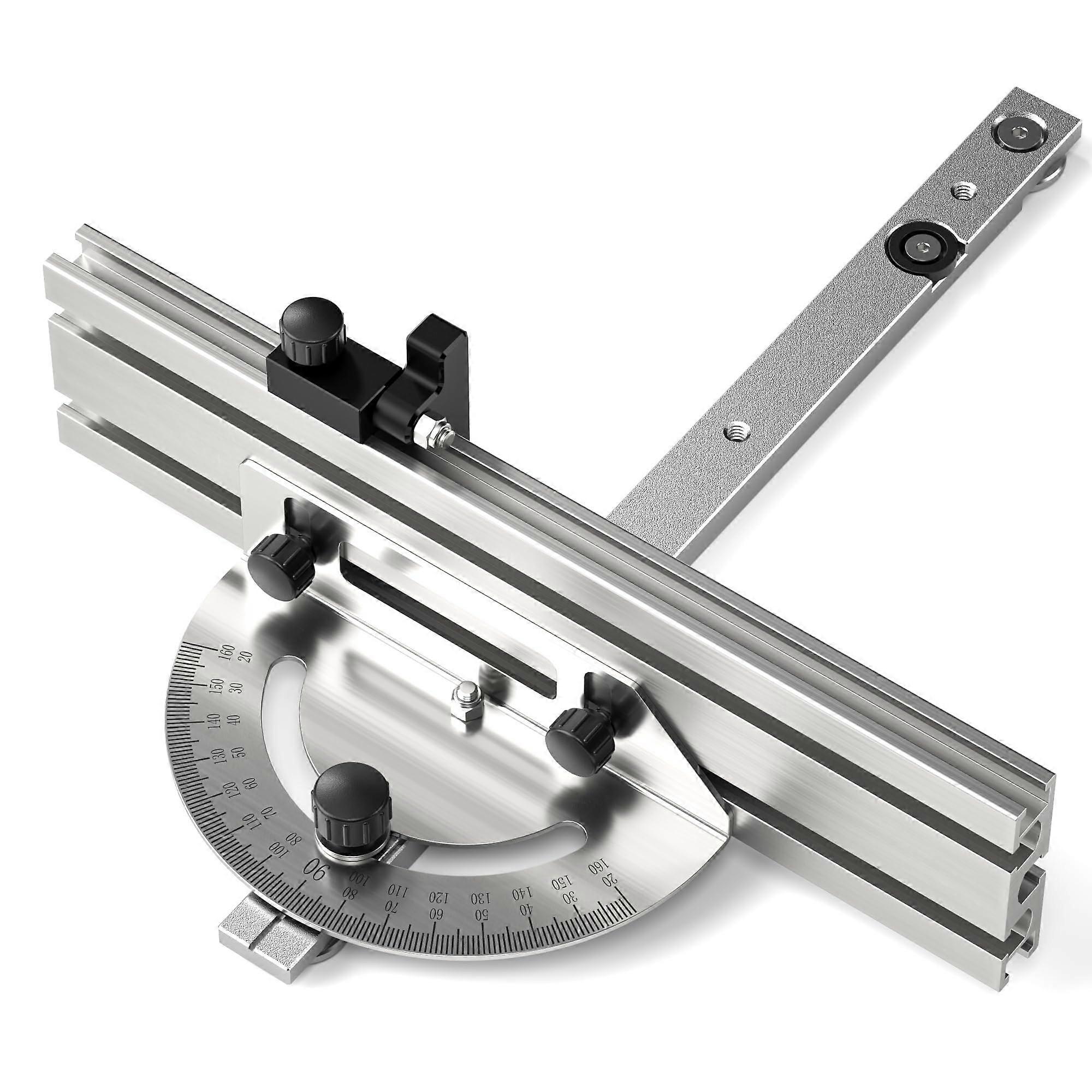 Precision Table Saw Miter Gauge with Fence and Stopper, 20160° Angles, Fits Bandsaw Router