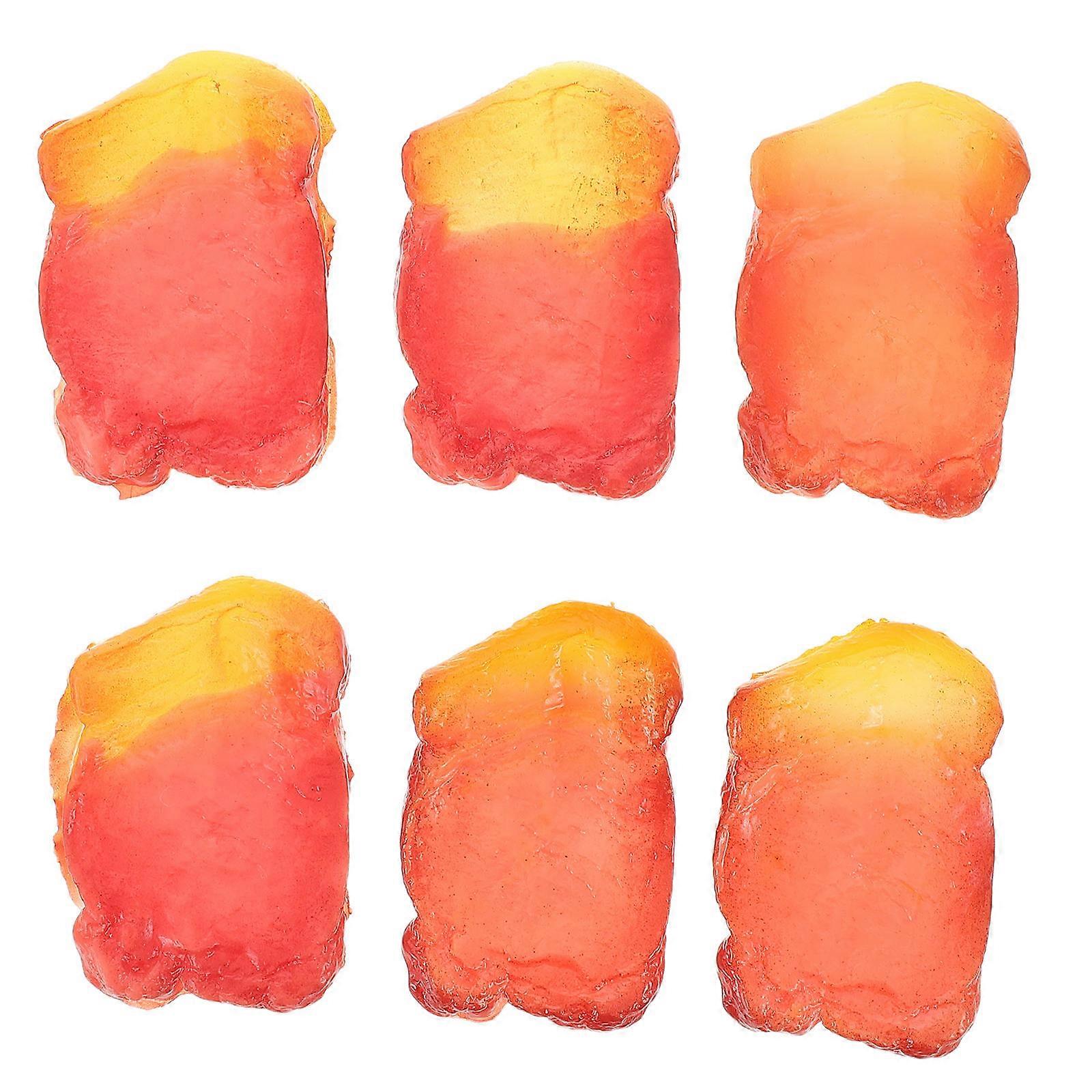 Simulation Food Model Artificial Cured Meat Props for Home Display 6Pcs