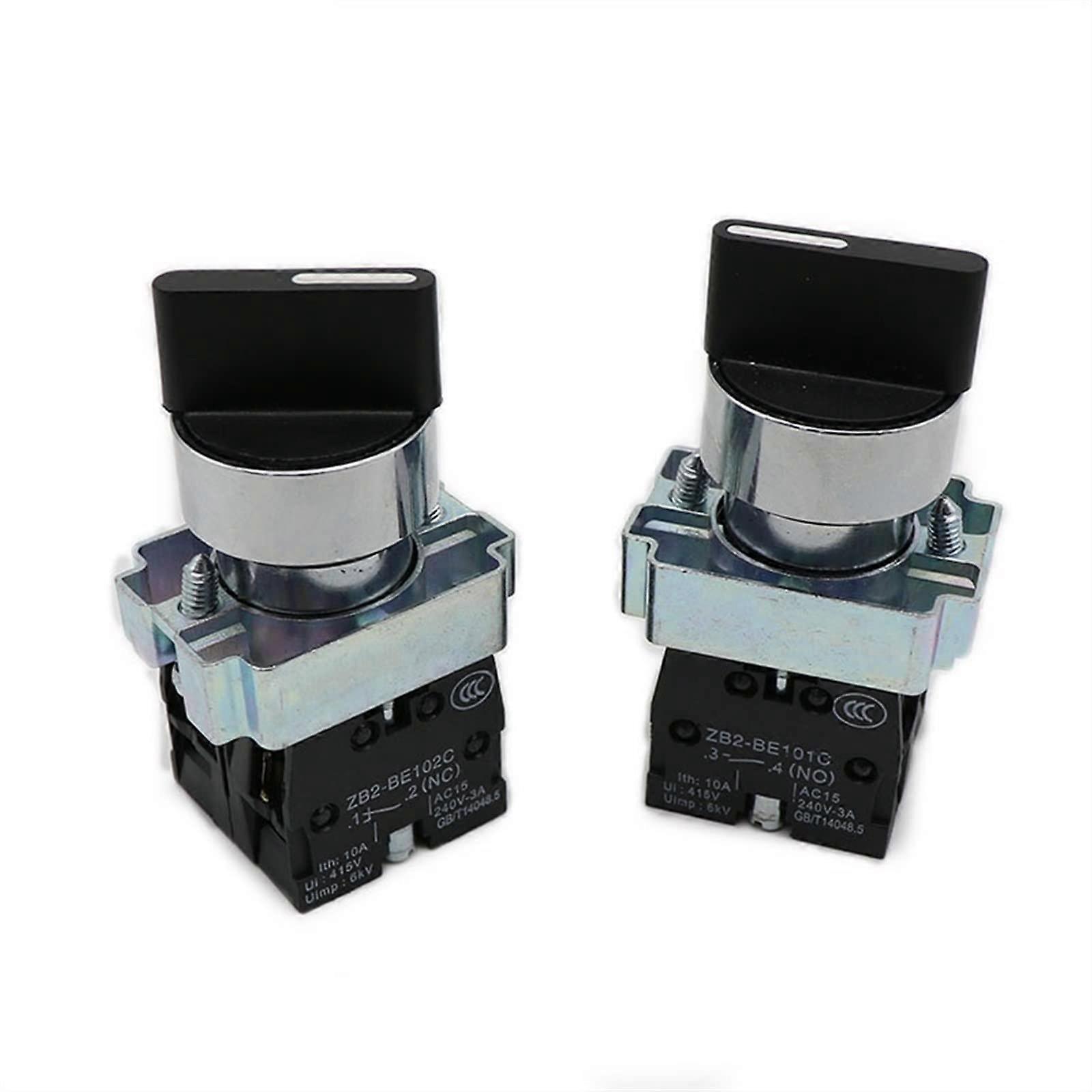 XB2BD25 Rotary Selector Switch 1NO 1NC 2NO 3 Position SelfLocking Momentary Reset