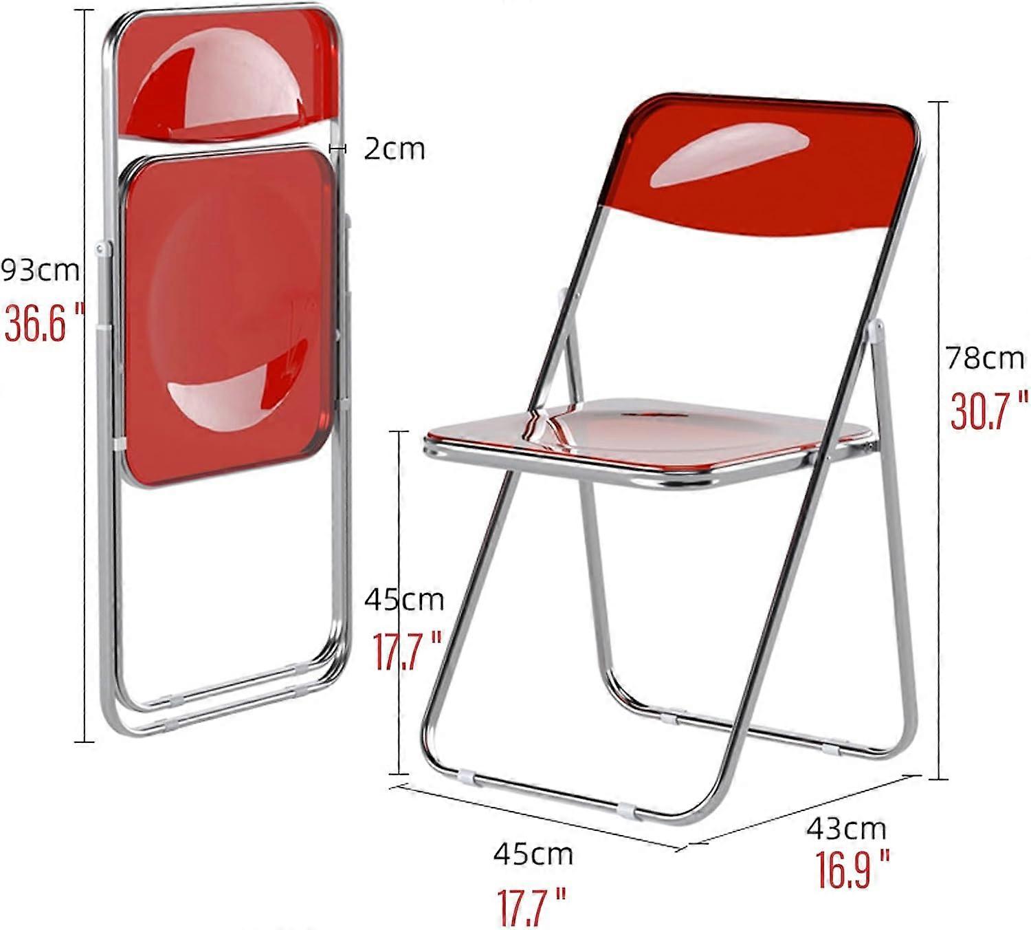 Folding Chair with Ergonomic Transparent Seat, 350lb Capacity Metal Frame for Indoor Outdoor Use, Light Blue